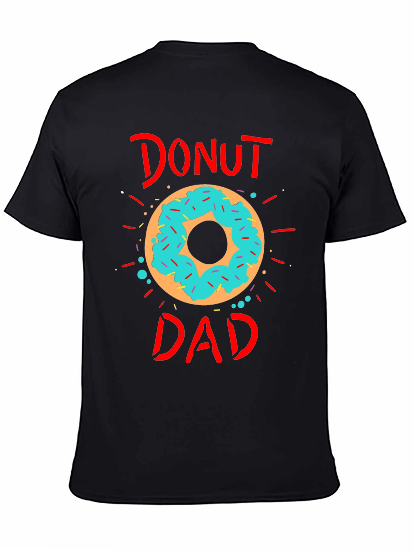 Black Donut Dad T-Shirt - Father's Day Tee view 4
