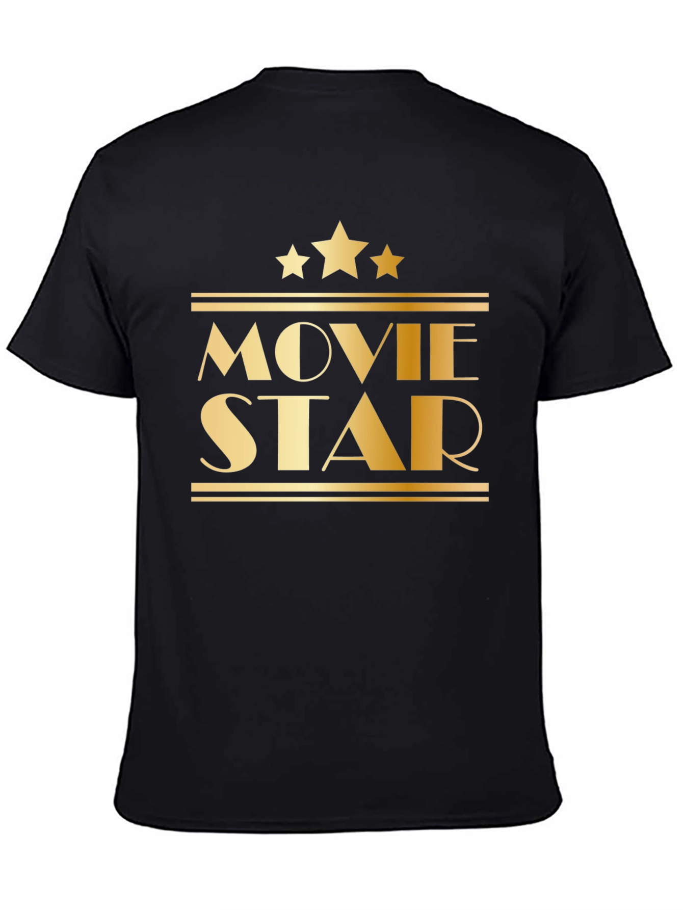 Black Movie Star Graphic Tee - Black Short Sleeve view 4