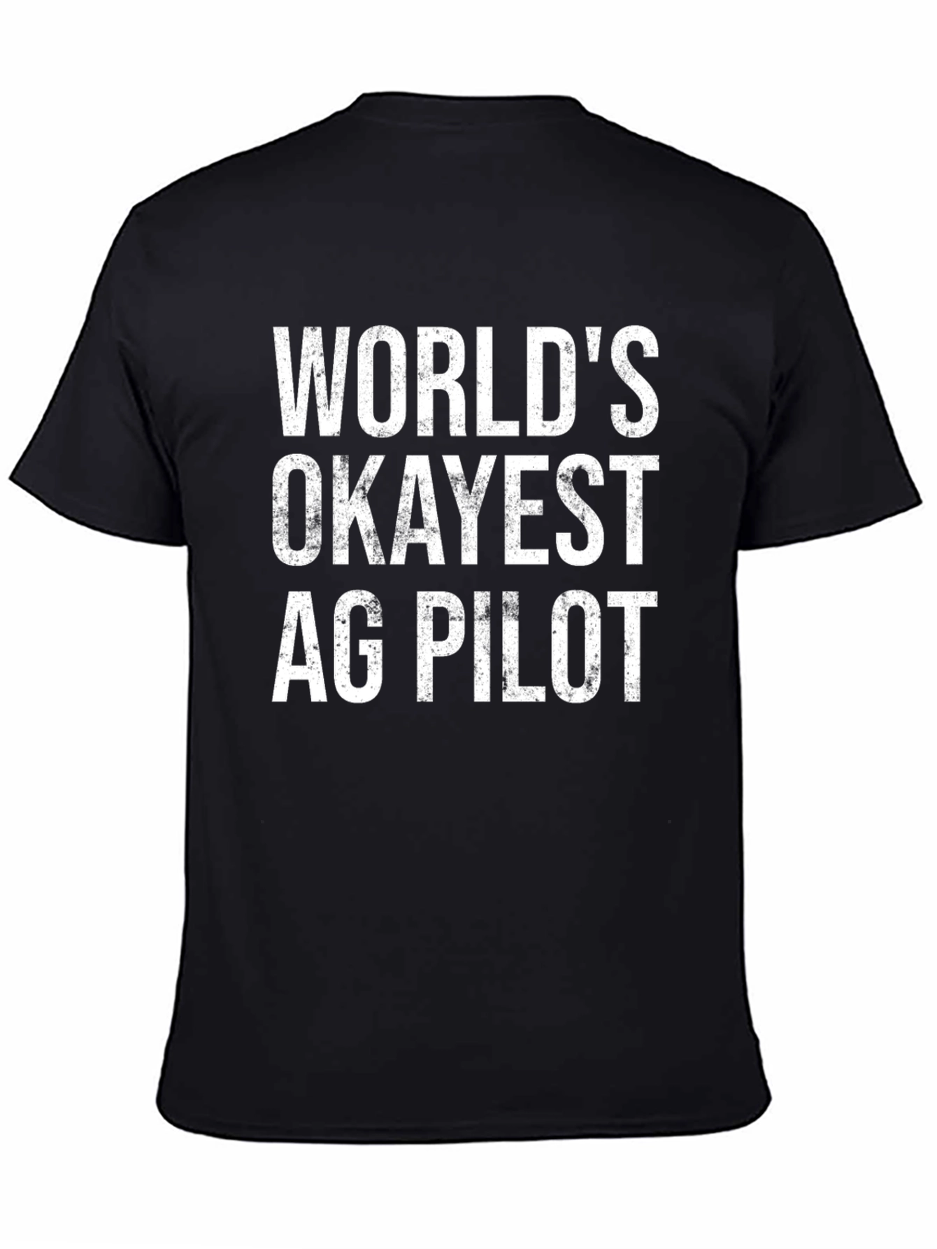 Black World's Okayest AG Pilot Graphic T-Shirt view 4