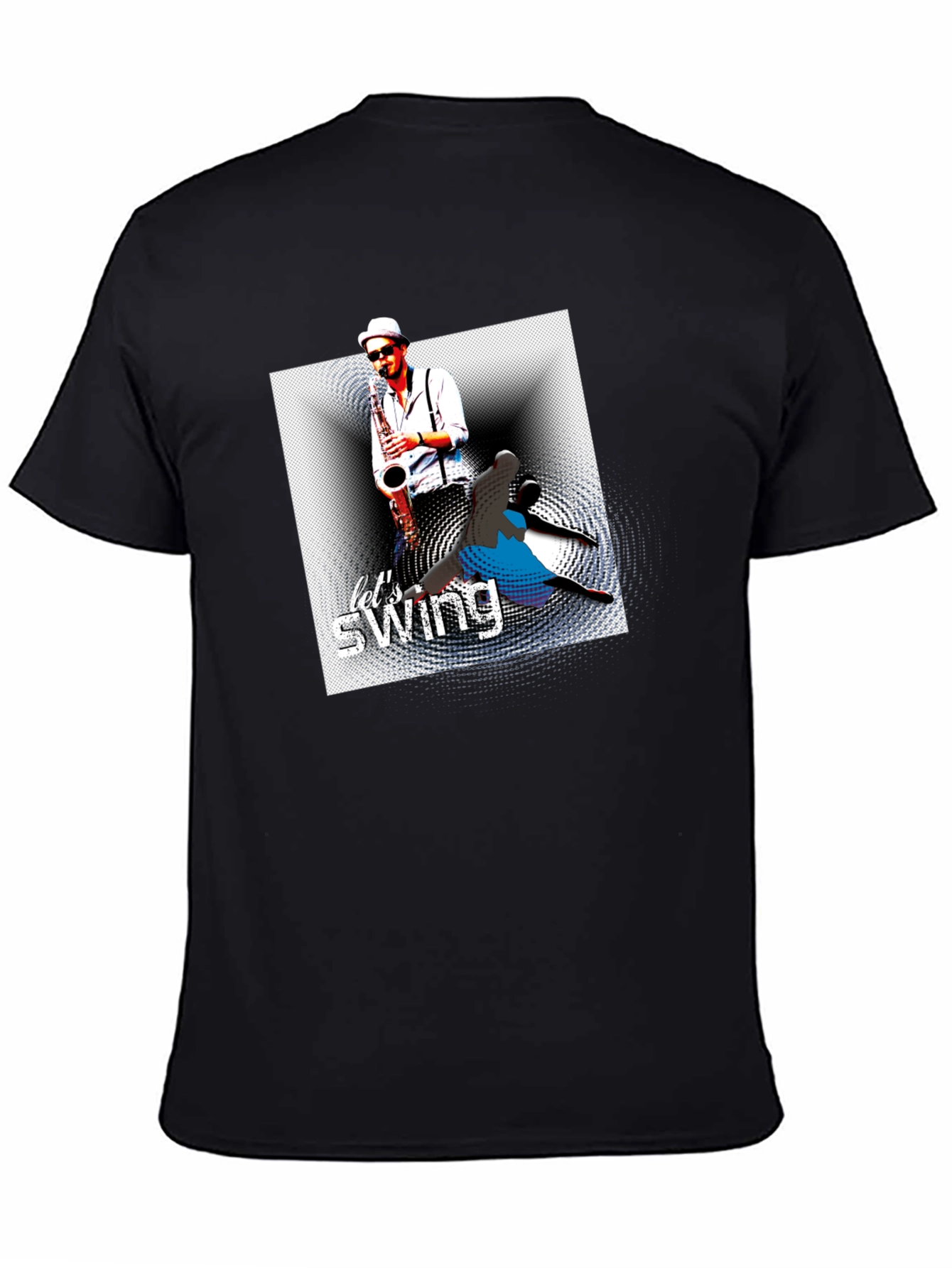 Black Let's Swing Graphic T-Shirt - Black view 4