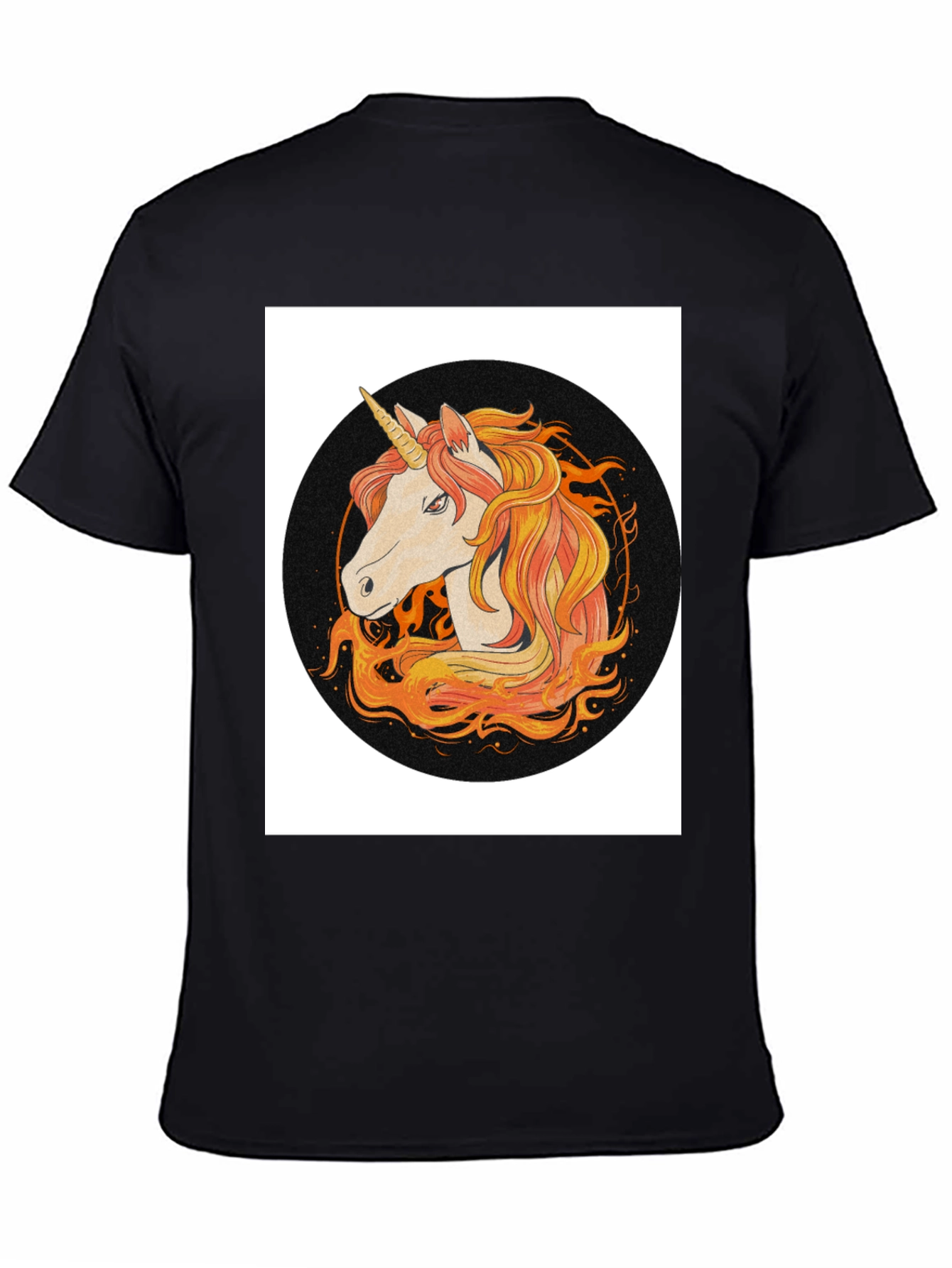 Black Unicorn Graphic Tee - Black Cotton Blend view 4