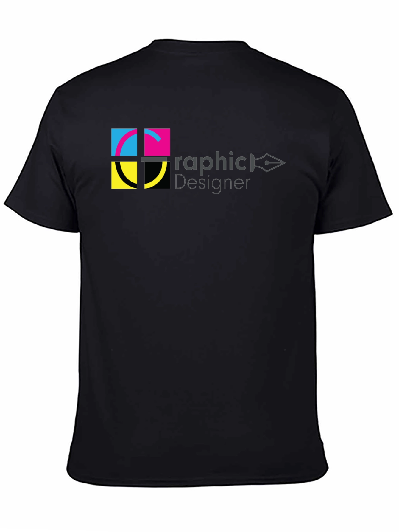 Black Graphic Designer T-Shirt - Creative Design view 4