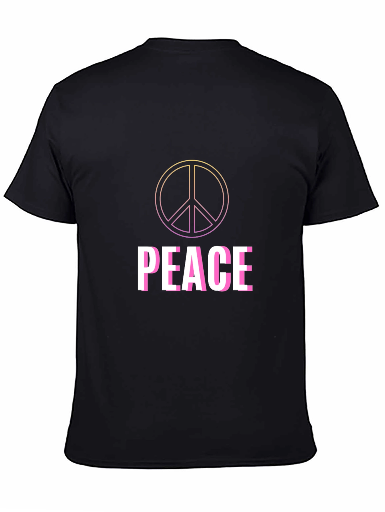 Black Peace Sign Graphic T-Shirt - Retro Style view 4