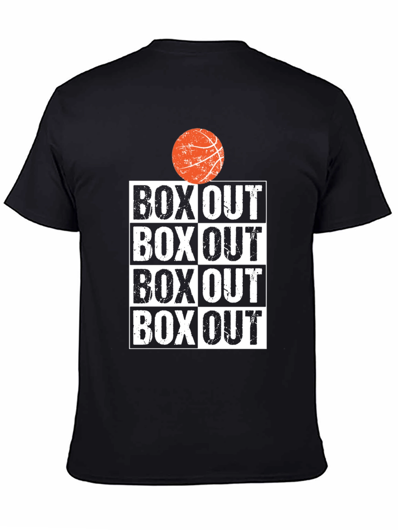 Black Box Out Basketball Graphic Tee - Black view 4
