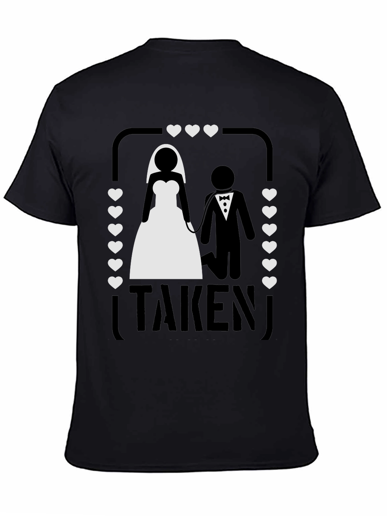Black Taken Wedding T-Shirt view 4