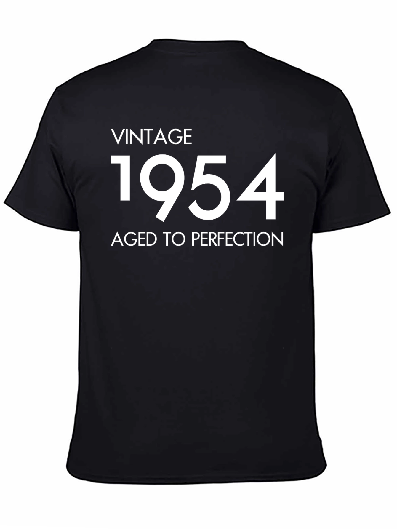 Black Vintage 1954 Aged to Perfection T-Shirt view 4
