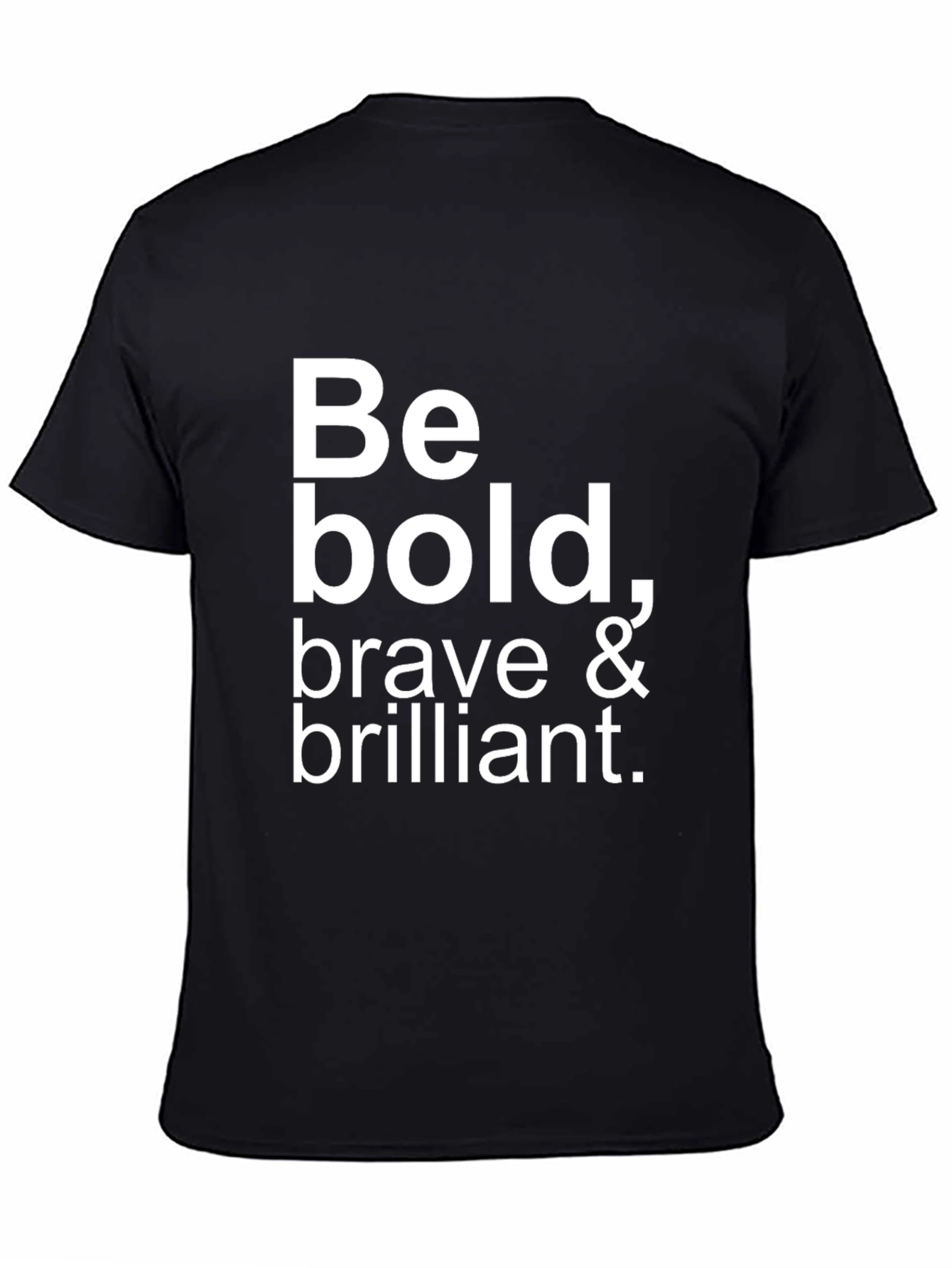 Be Bold Graphic Tee - Black Cotton Blend - 4