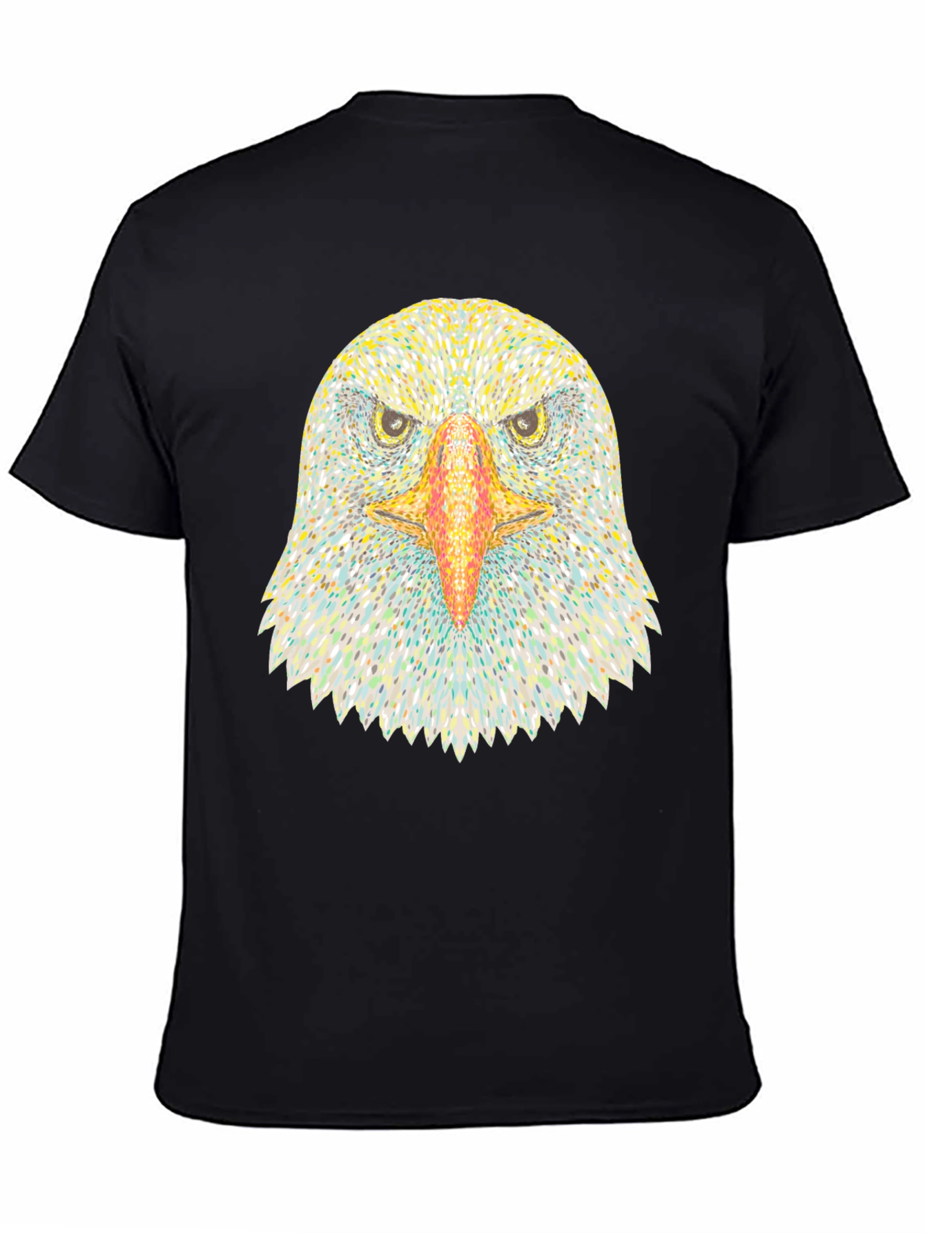 Black Eagle Graphic Print Black T-Shirt view 4