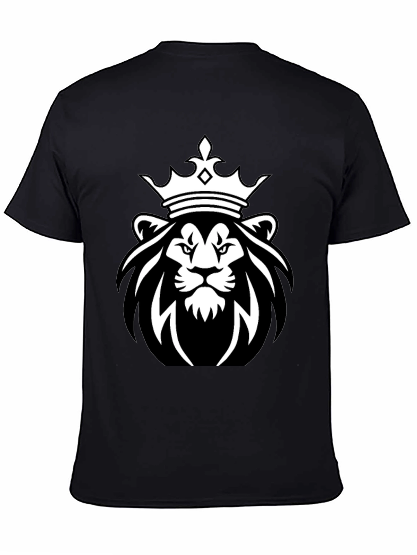 Black Lion King Graphic Tee - Black view 4