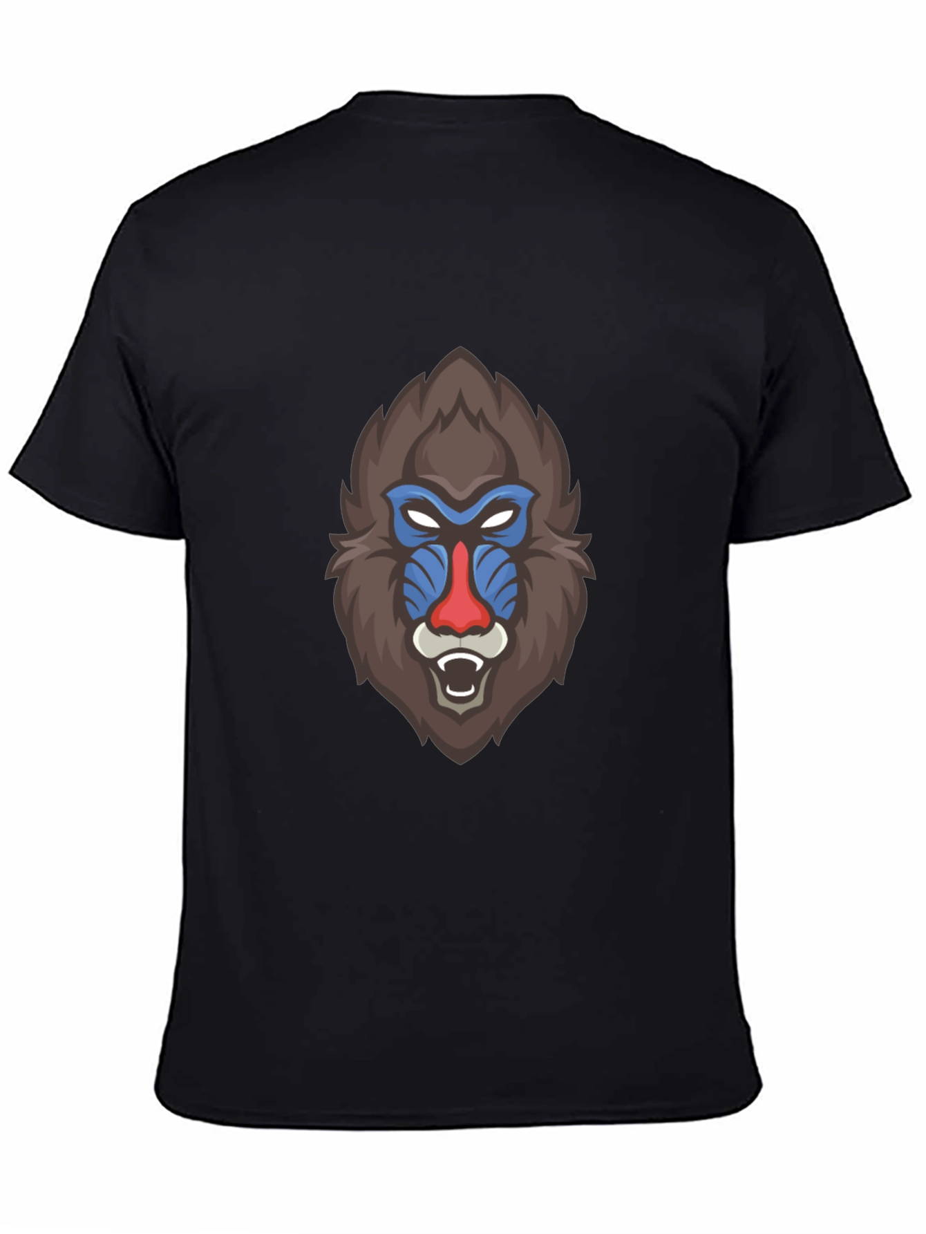 Black Bold Mandrill Graphic Tee - Black Cotton Blend view 4