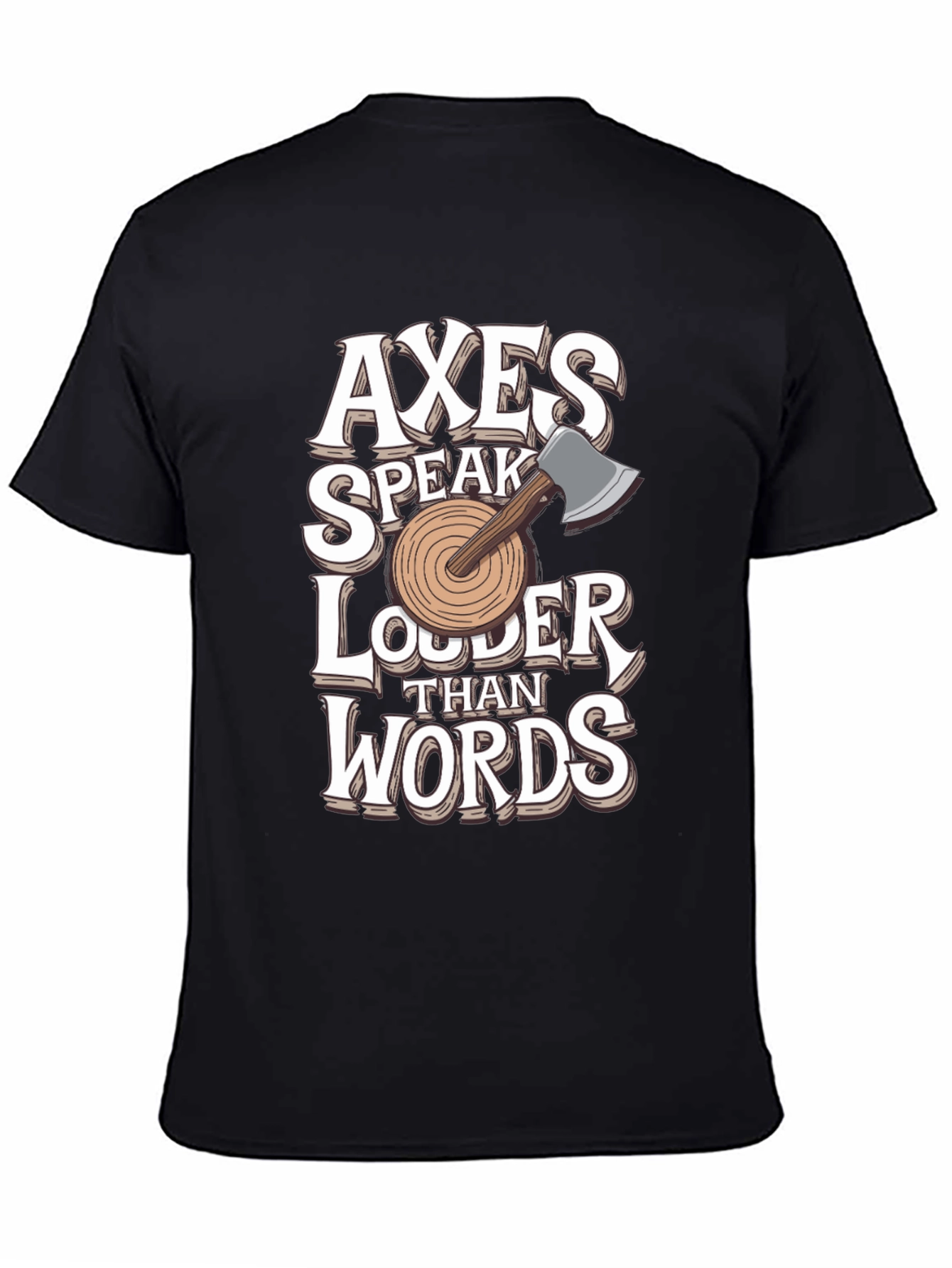 Black Axes Speak Louder Than Words Graphic Tee view 4