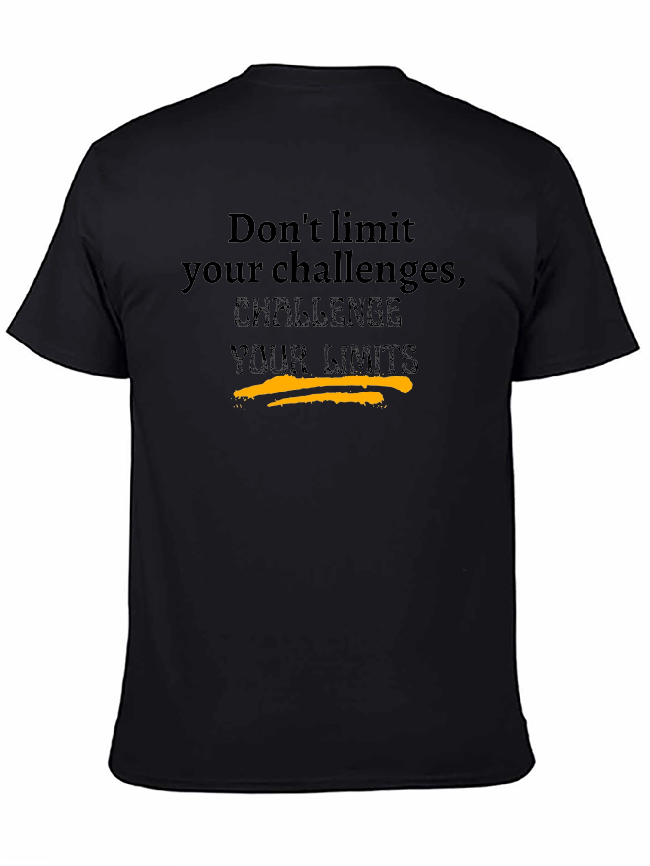 Black Challenge Your Limits Graphic T-Shirt view 4