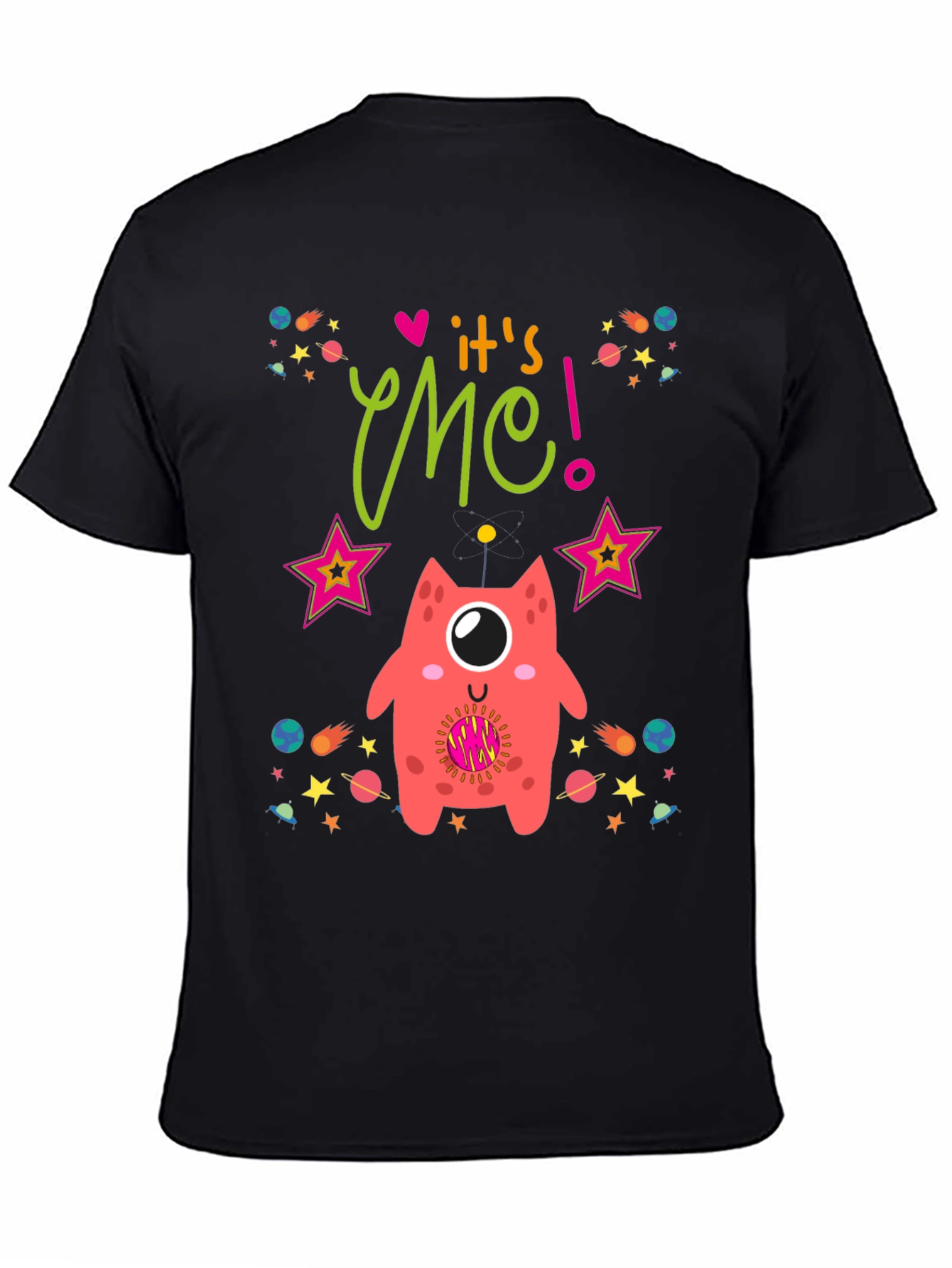 Black It's Me! Monster Graphic Tee - Space Lover view 4