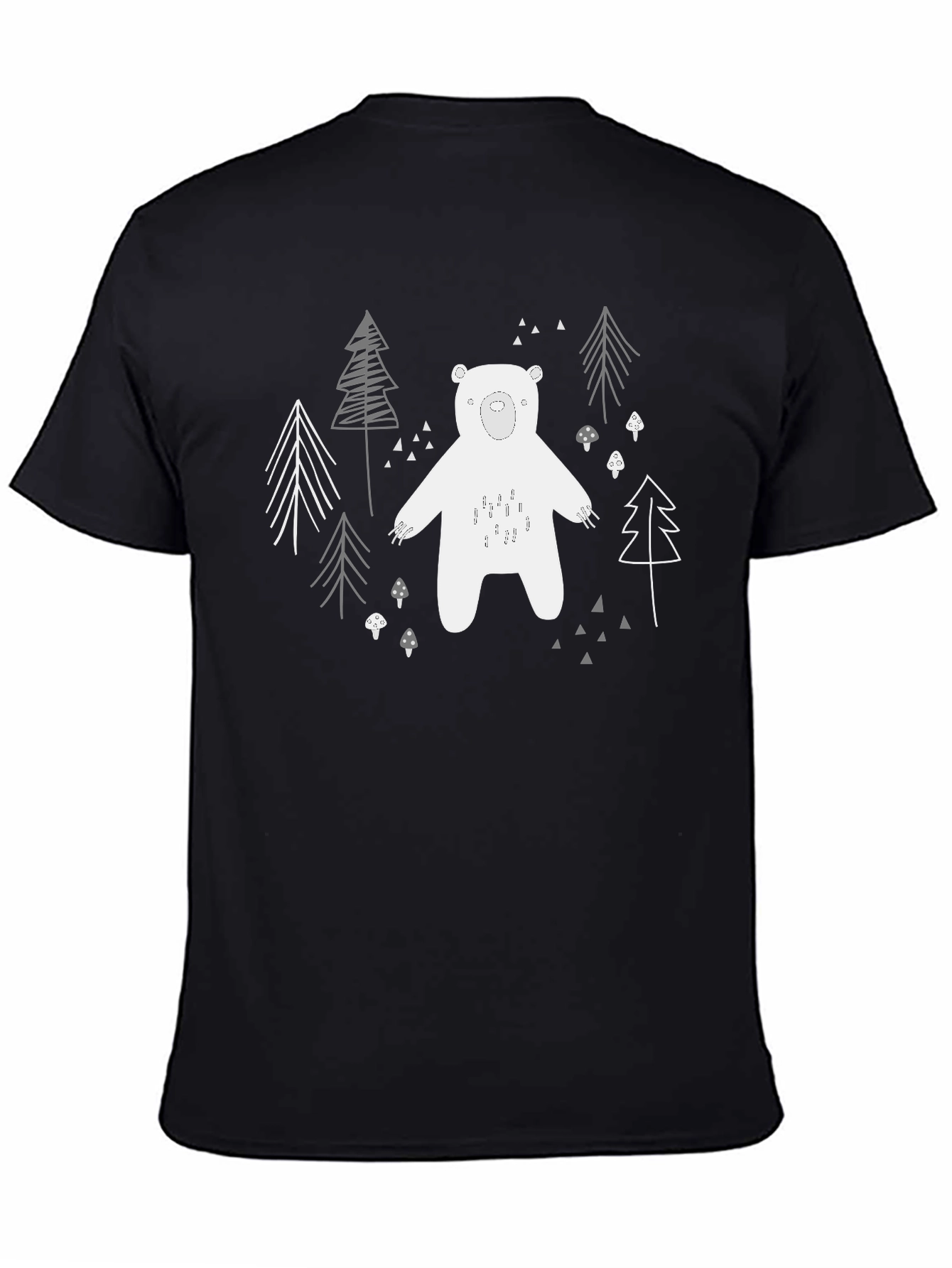 Black Bear Graphic Black T-Shirt view 4