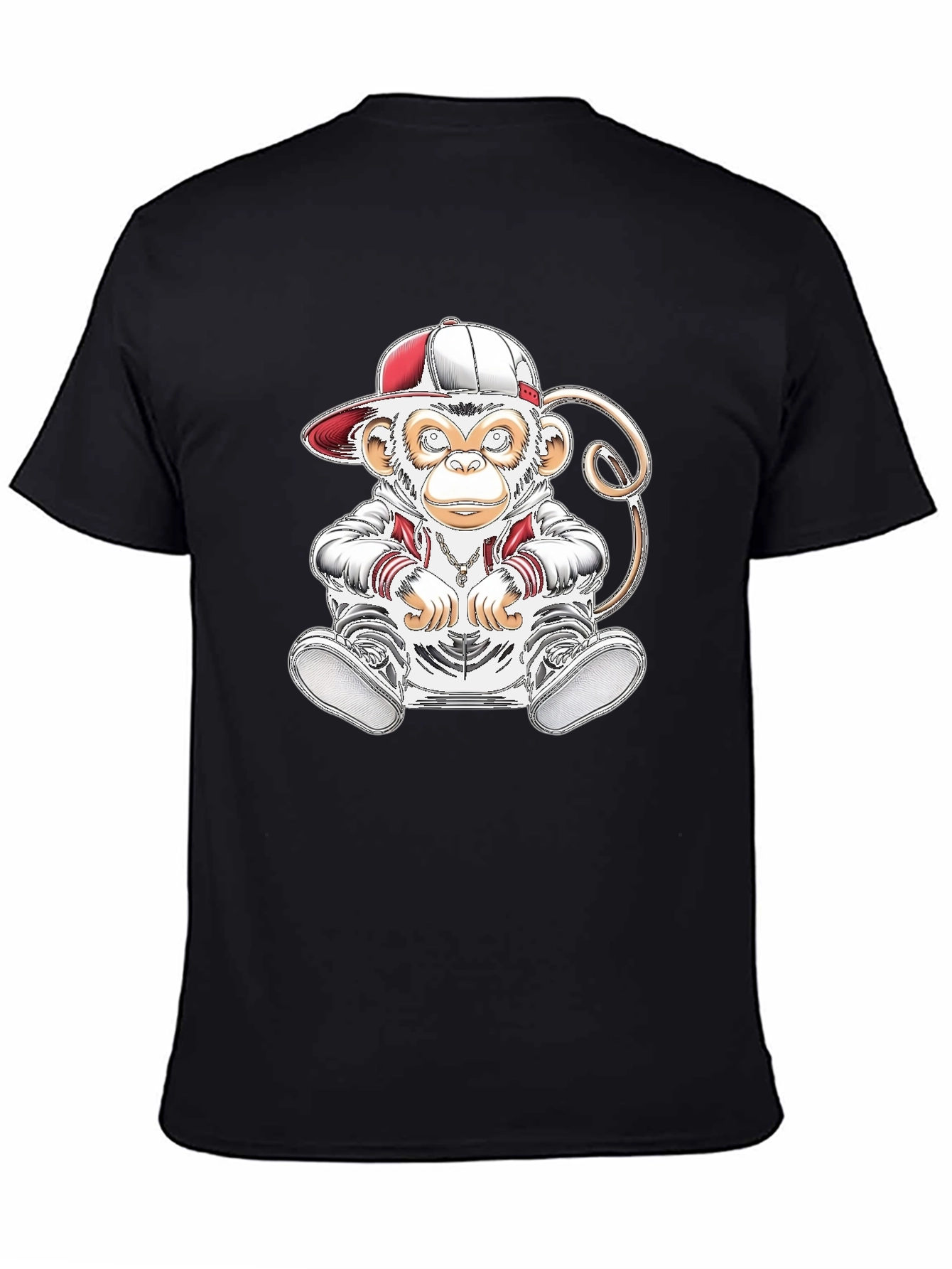 Black Cool Monkey Graphic T-Shirt - Urban Style view 4