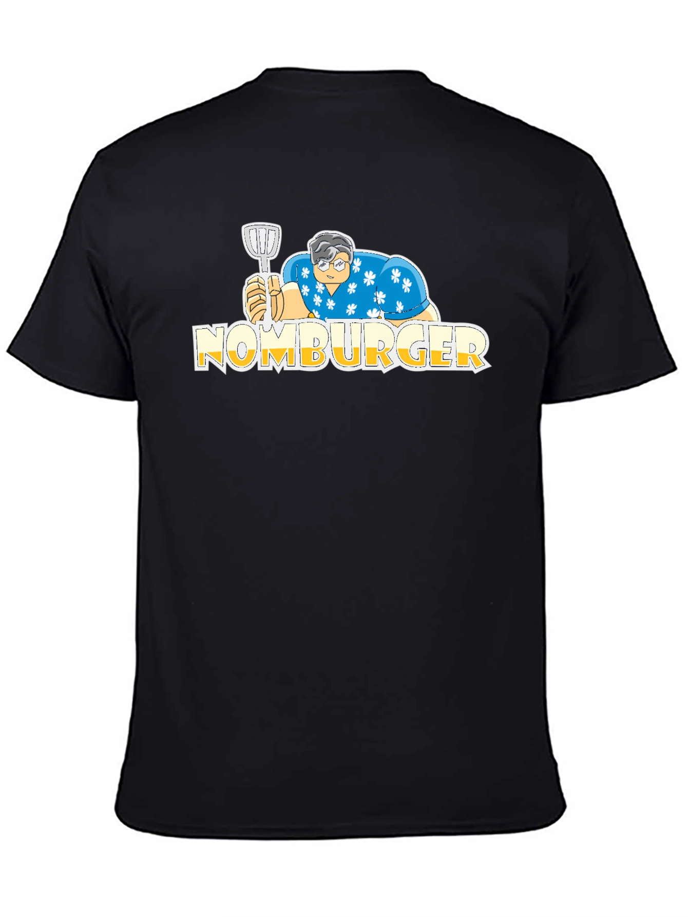 Black NomBurger Black T-Shirt - Fun Graphic Tee view 4