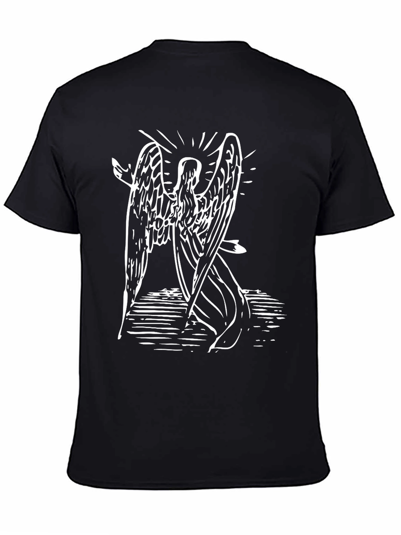 Black Angel Graphic Black T-Shirt view 4