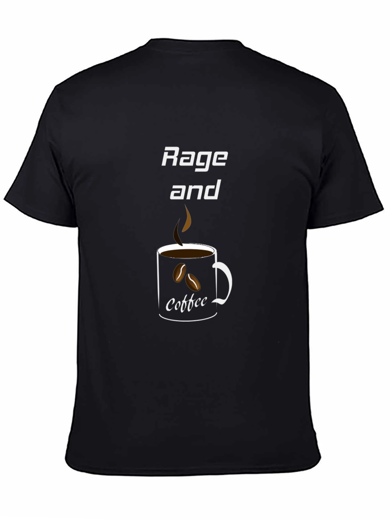Black Rage and Coffee Graphic T-Shirt view 4