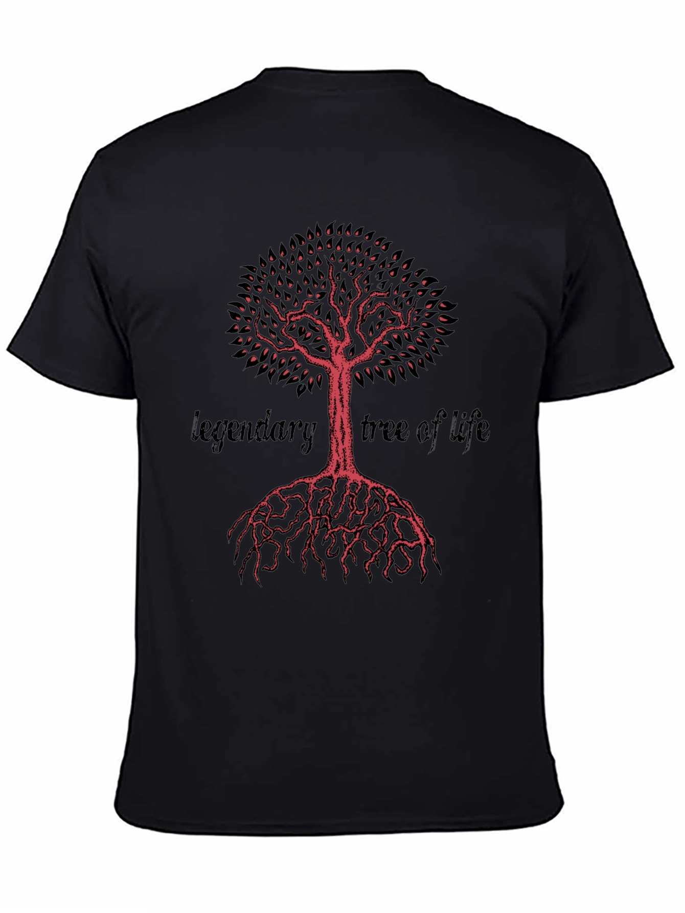 Black Legendary Tree of Life Graphic T-Shirt view 4