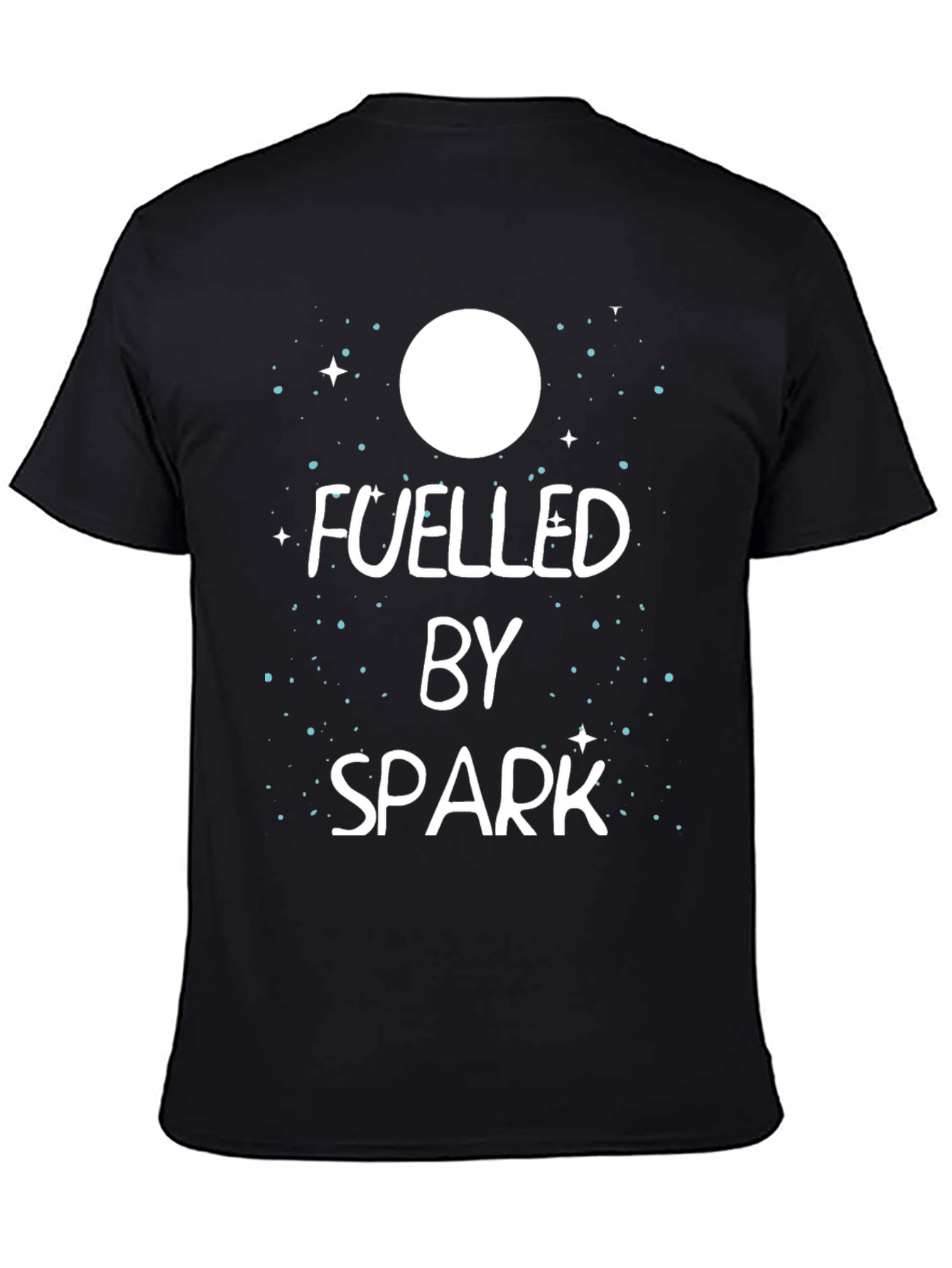 Black Fuelled by Spark Graphic T-Shirt - Men's Black Tee view 4