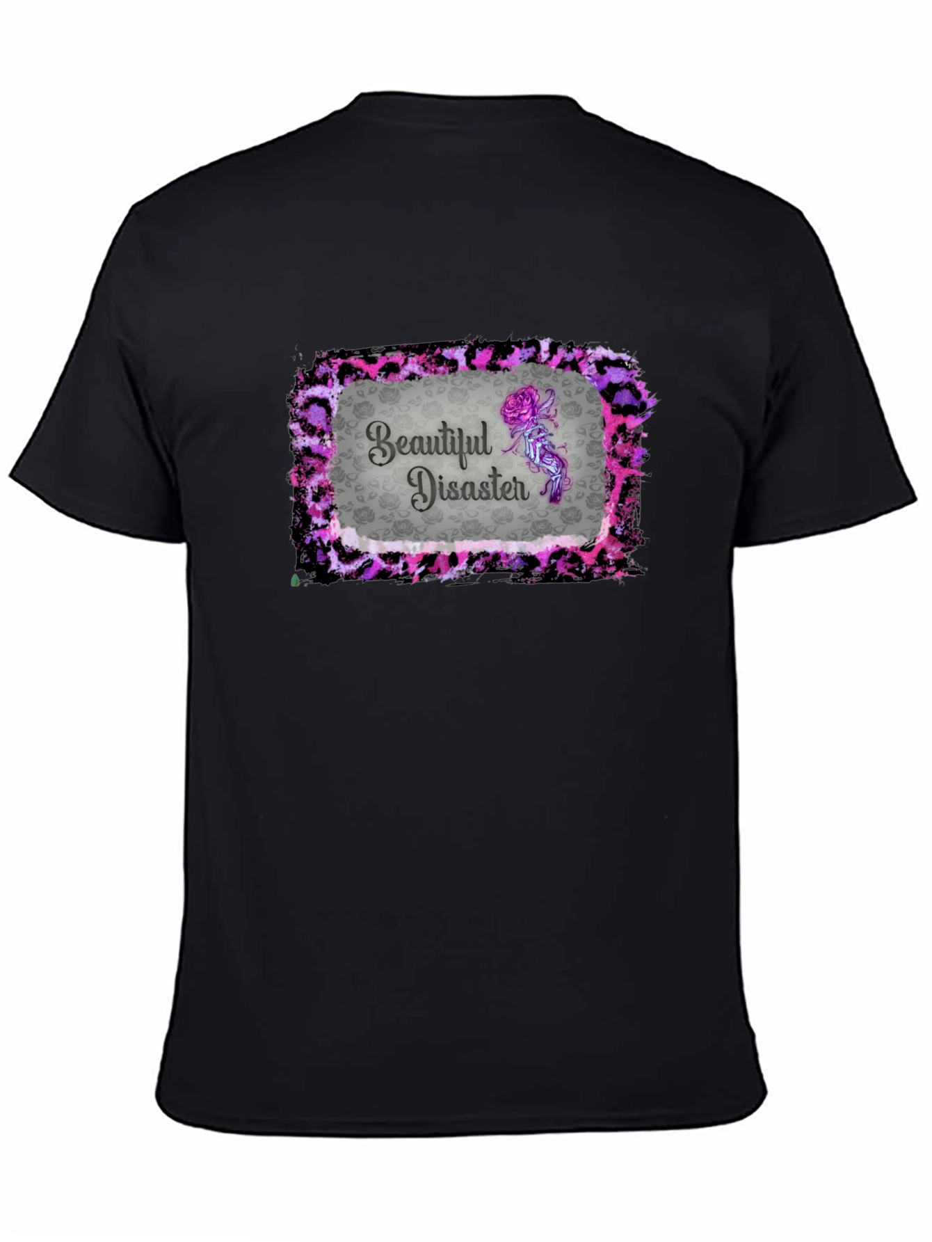 Black Beautiful Disaster Graphic Tee - Unique Design view 4