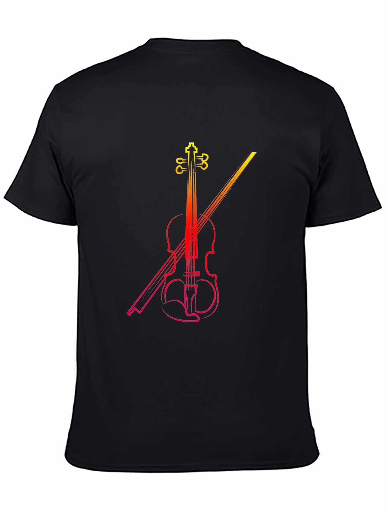 Black Violin Graphic Print Black T-Shirt view 4