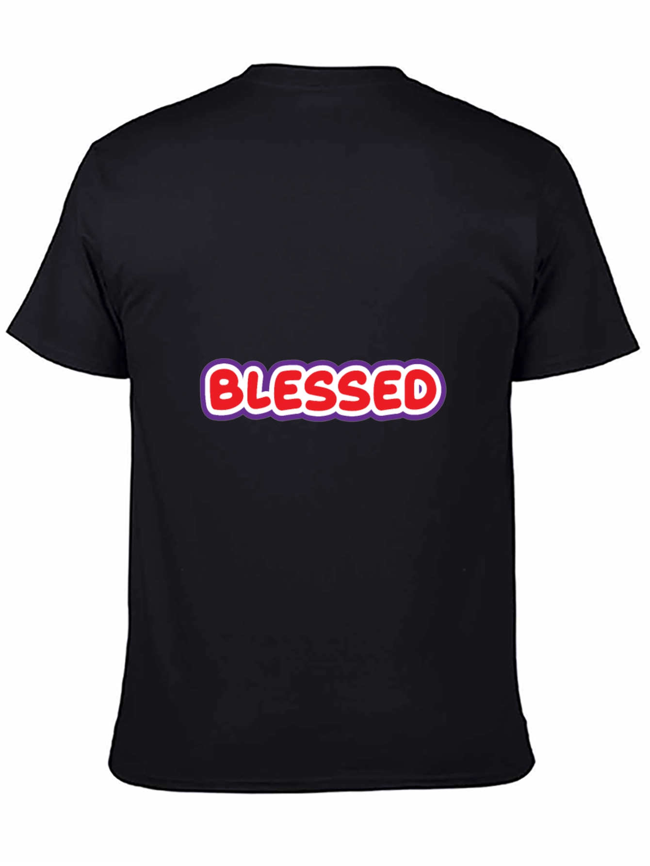 Black Blessed Graphic T-Shirt - Casual Style view 4