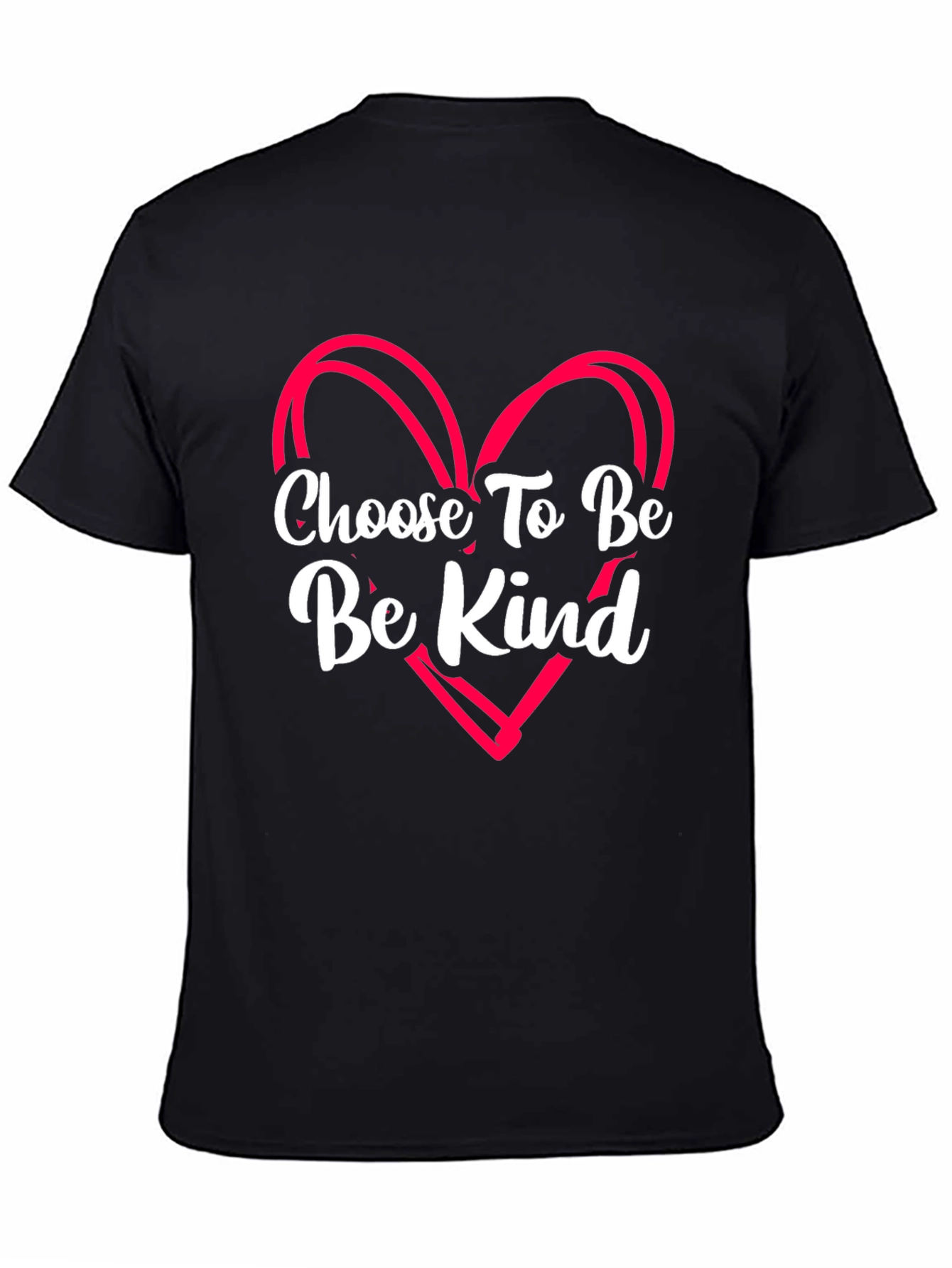 Black Choose To Be Kind Black T-Shirt with Heart view 4
