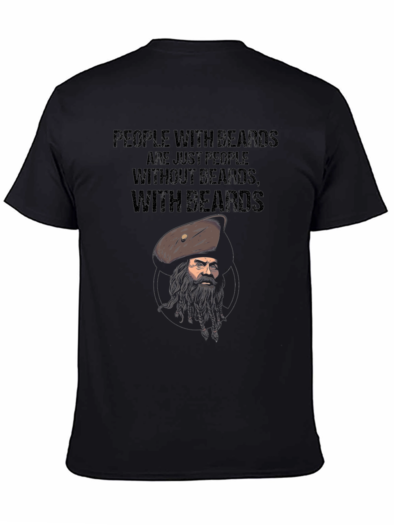 Black Bearded People Graphic Tee view 4