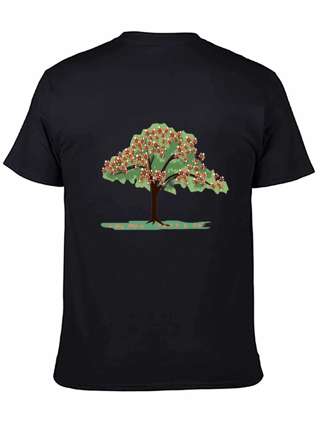 Black Nature Tree Graphic T-Shirt - Black view 4