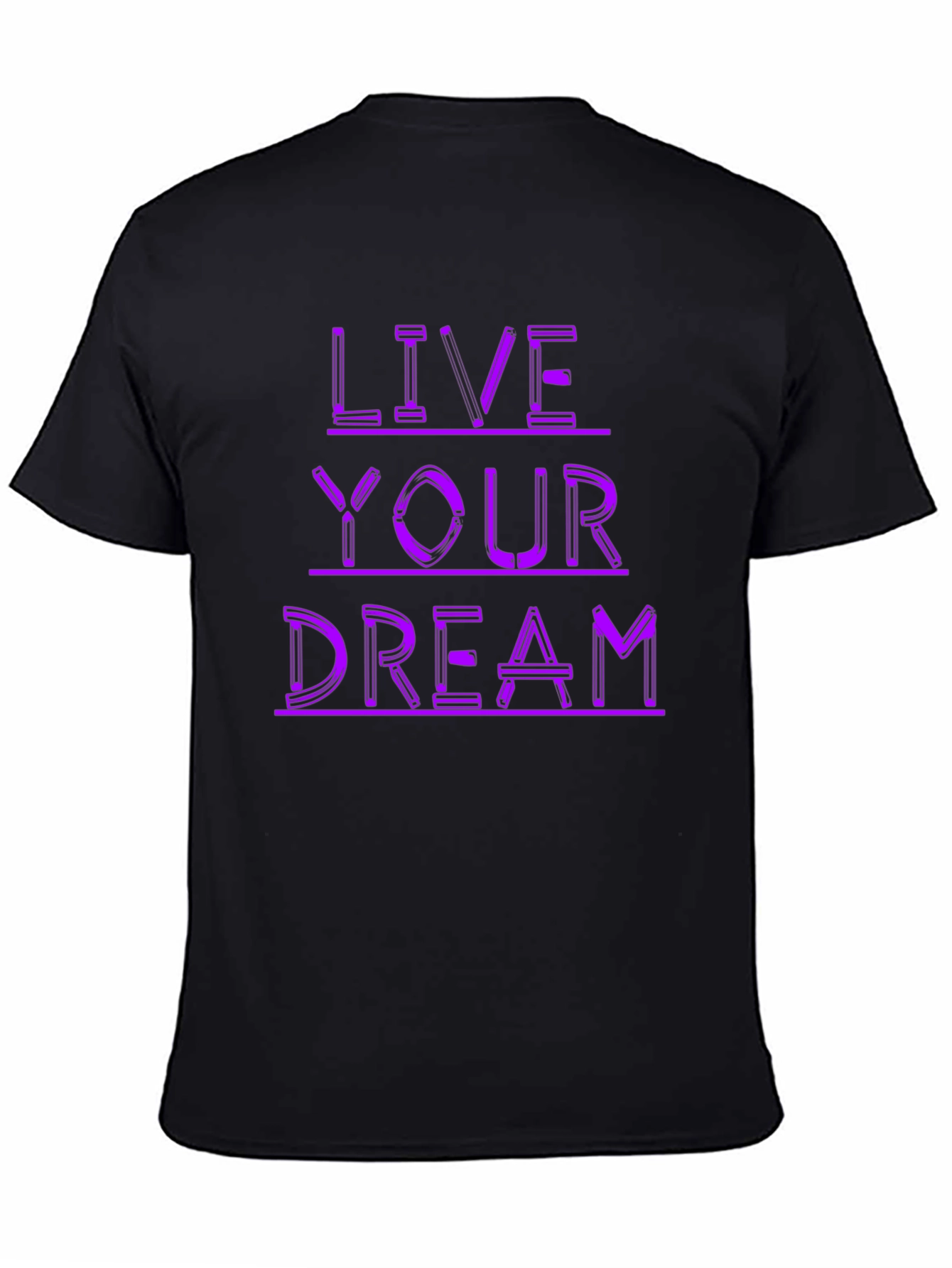 Black Live Your Dream Graphic Tee - Trendy Stylish Shirt view 4