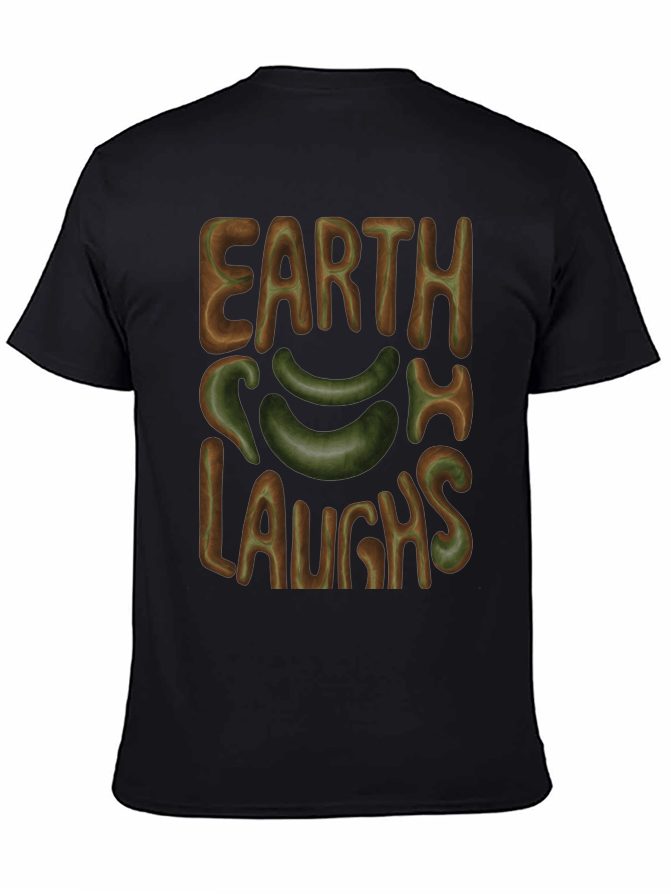 Black Earth Laughs T-Shirt - Graphic Tee view 4