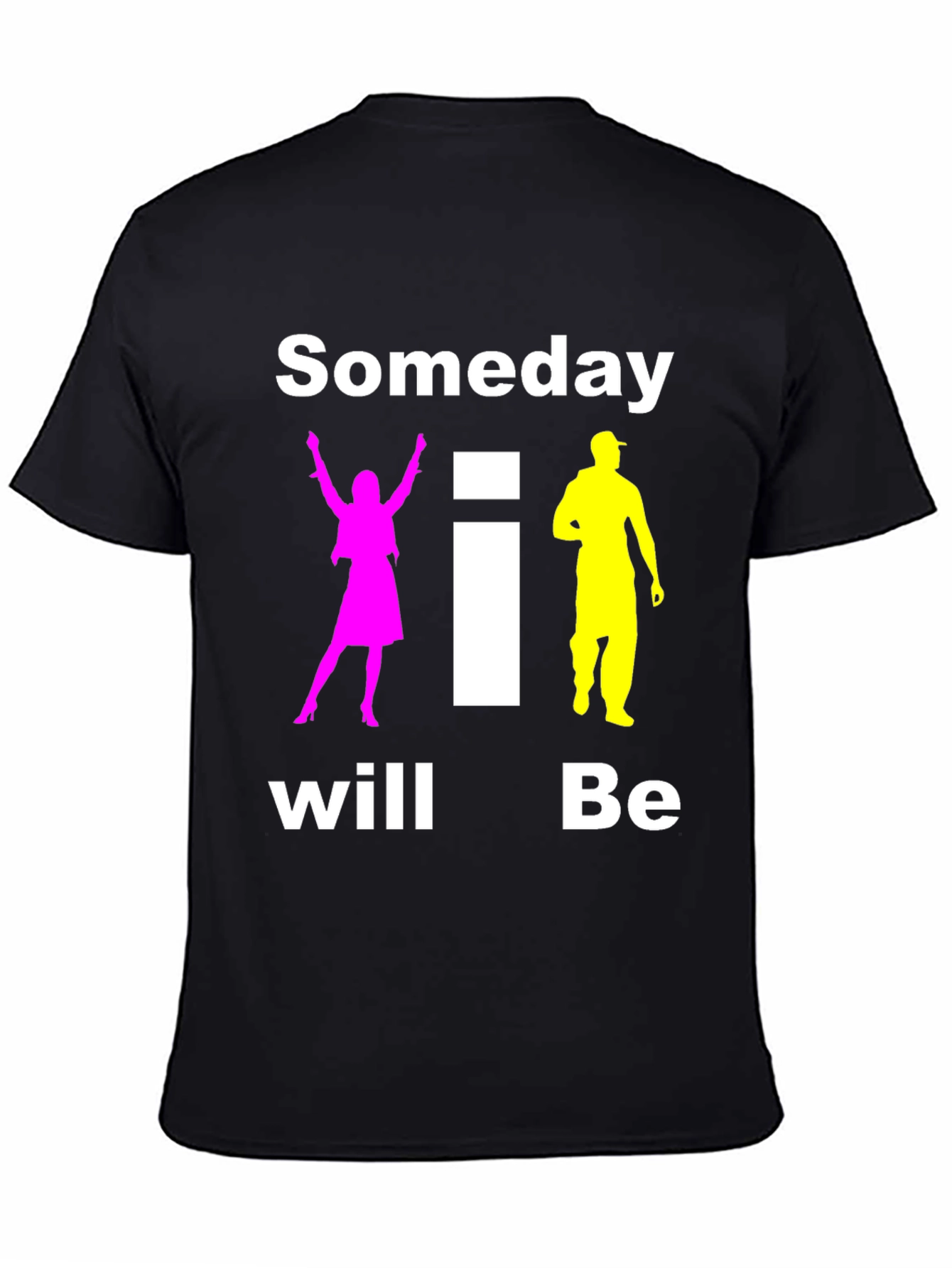 Black Someday I will Be T-Shirt Black Cotton view 4