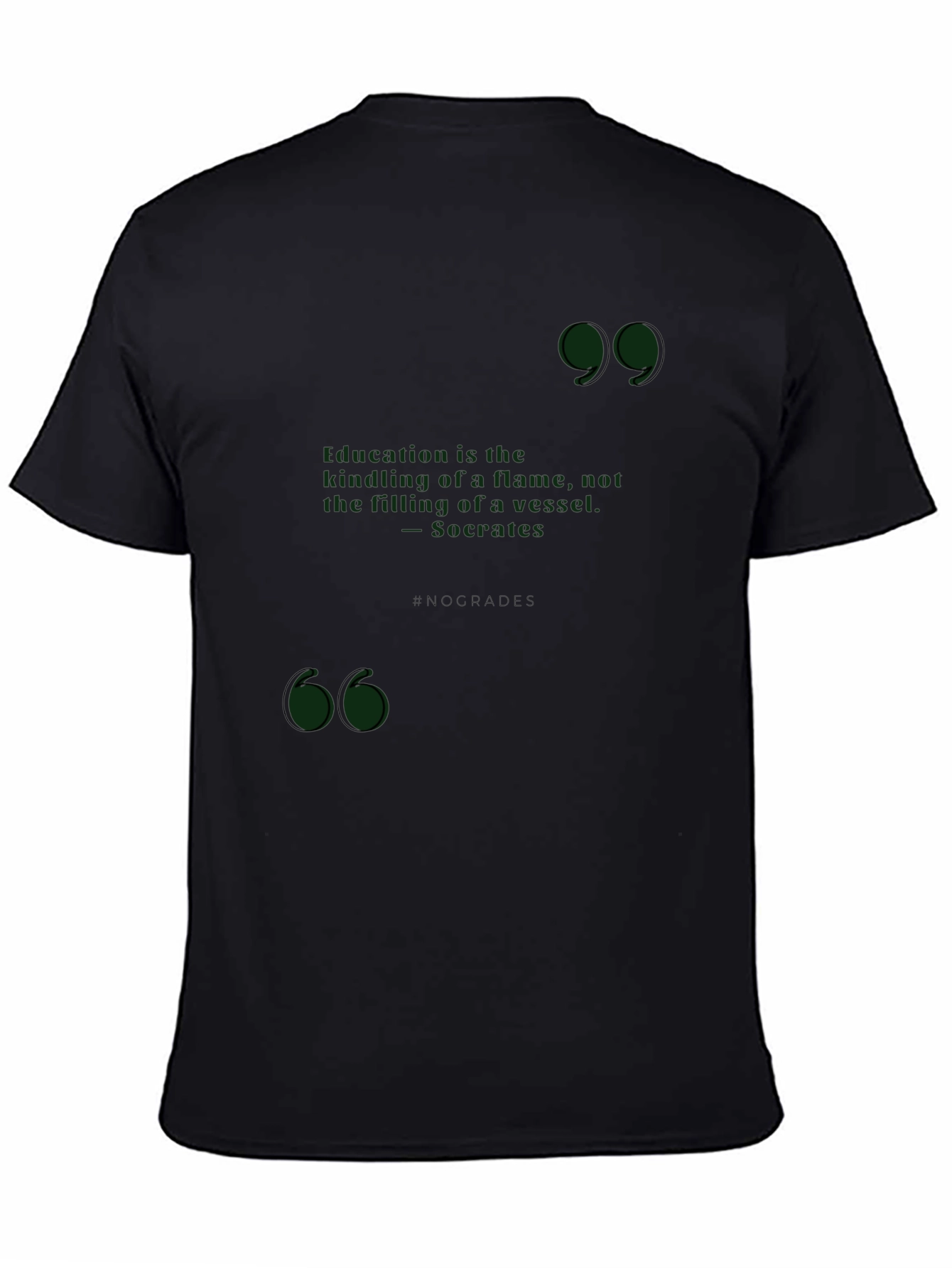 Black Philosophical Socrates Quote T-Shirt - Education Gift view 4