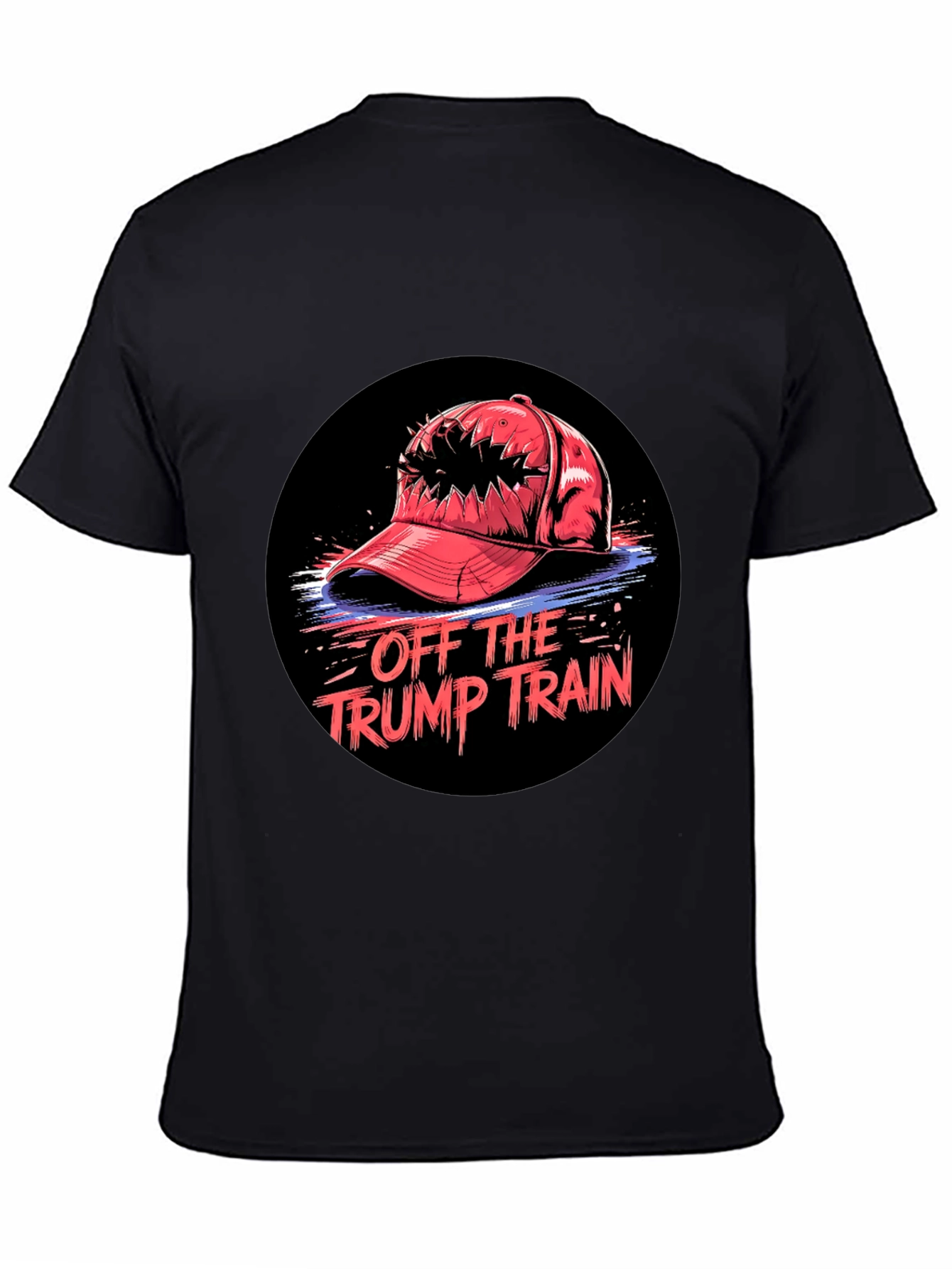Black Off The Trump Train Graphic Tee view 4