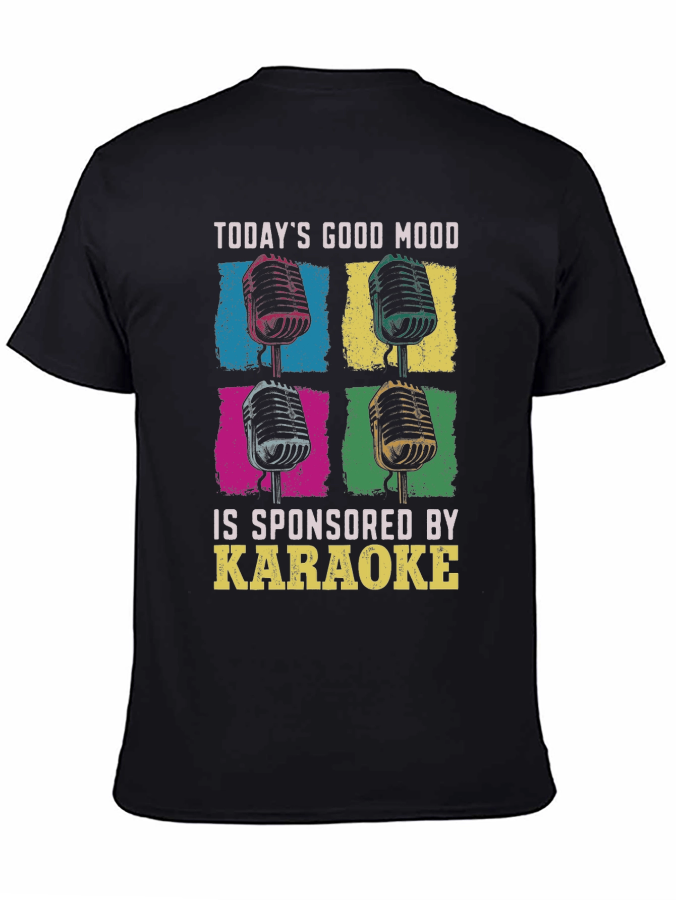 Black Karaoke Good Mood Graphic T-Shirt view 4