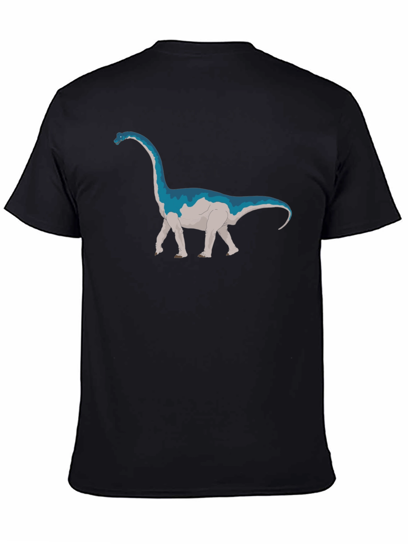 Black Blue Dinosaur Graphic T-Shirt view 4