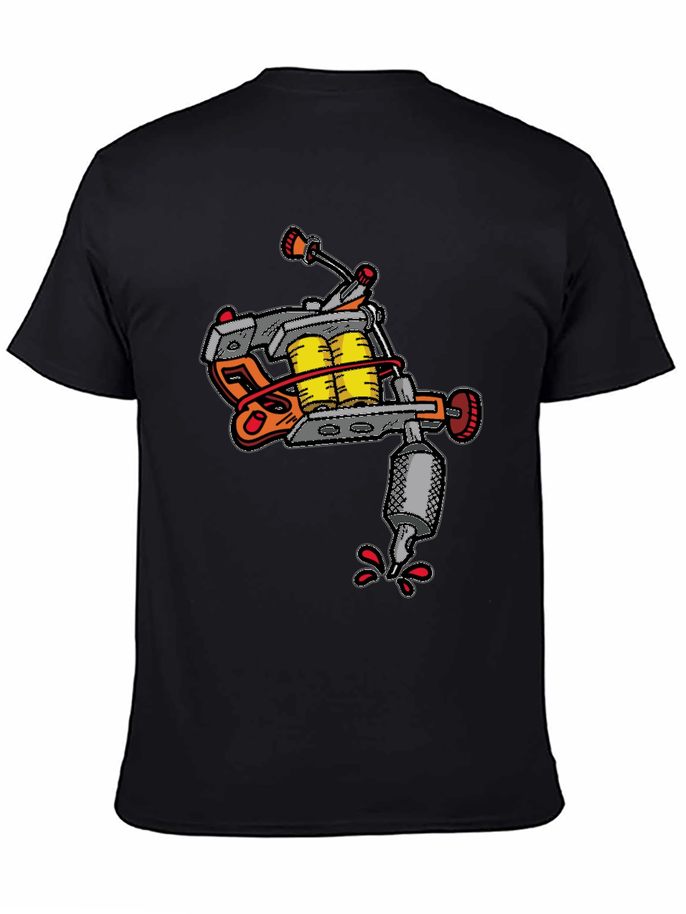 Black Tattoo Machine Graphic Tee - Unique Design view 4