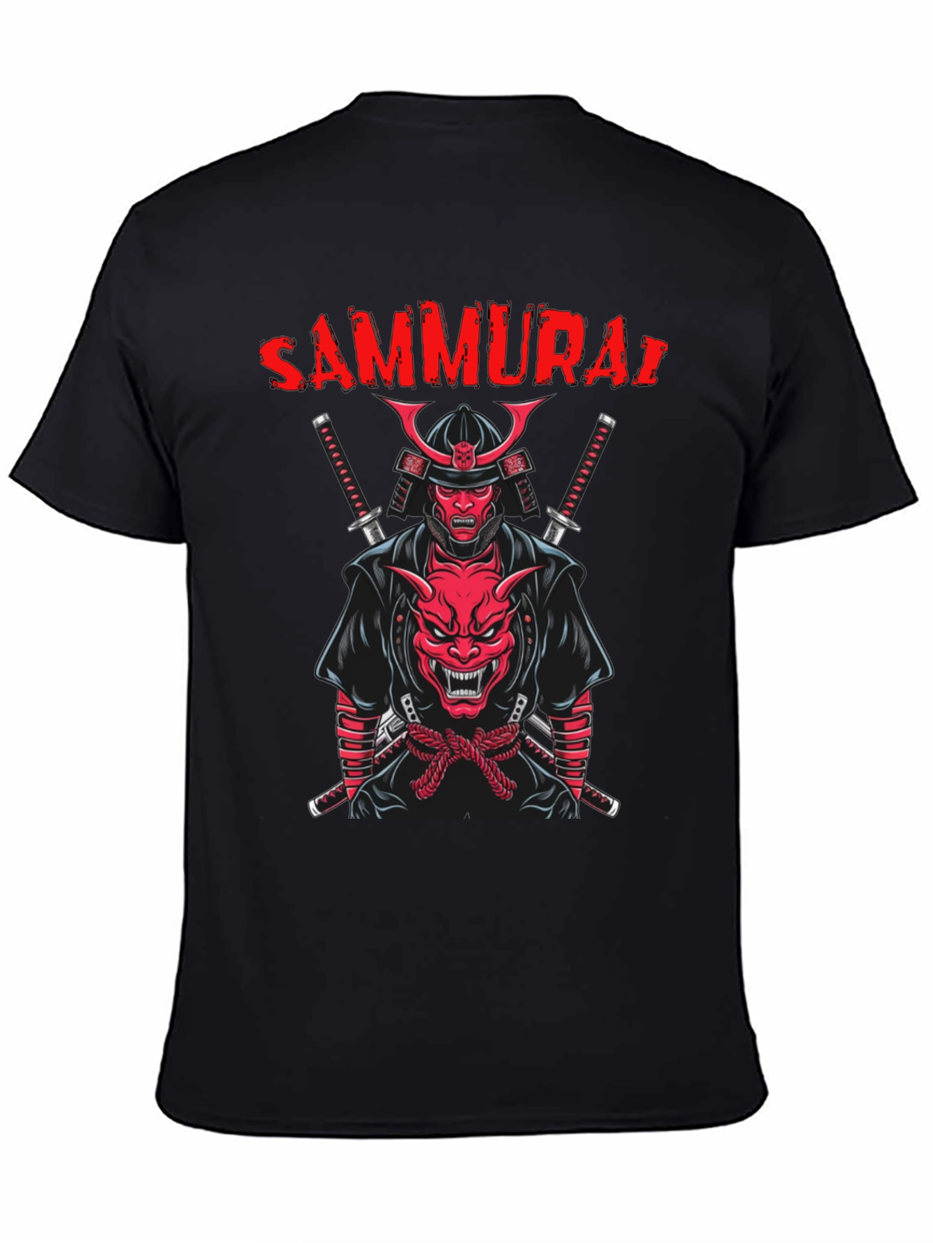 Black Samurai Graphic T-Shirt - Black view 4