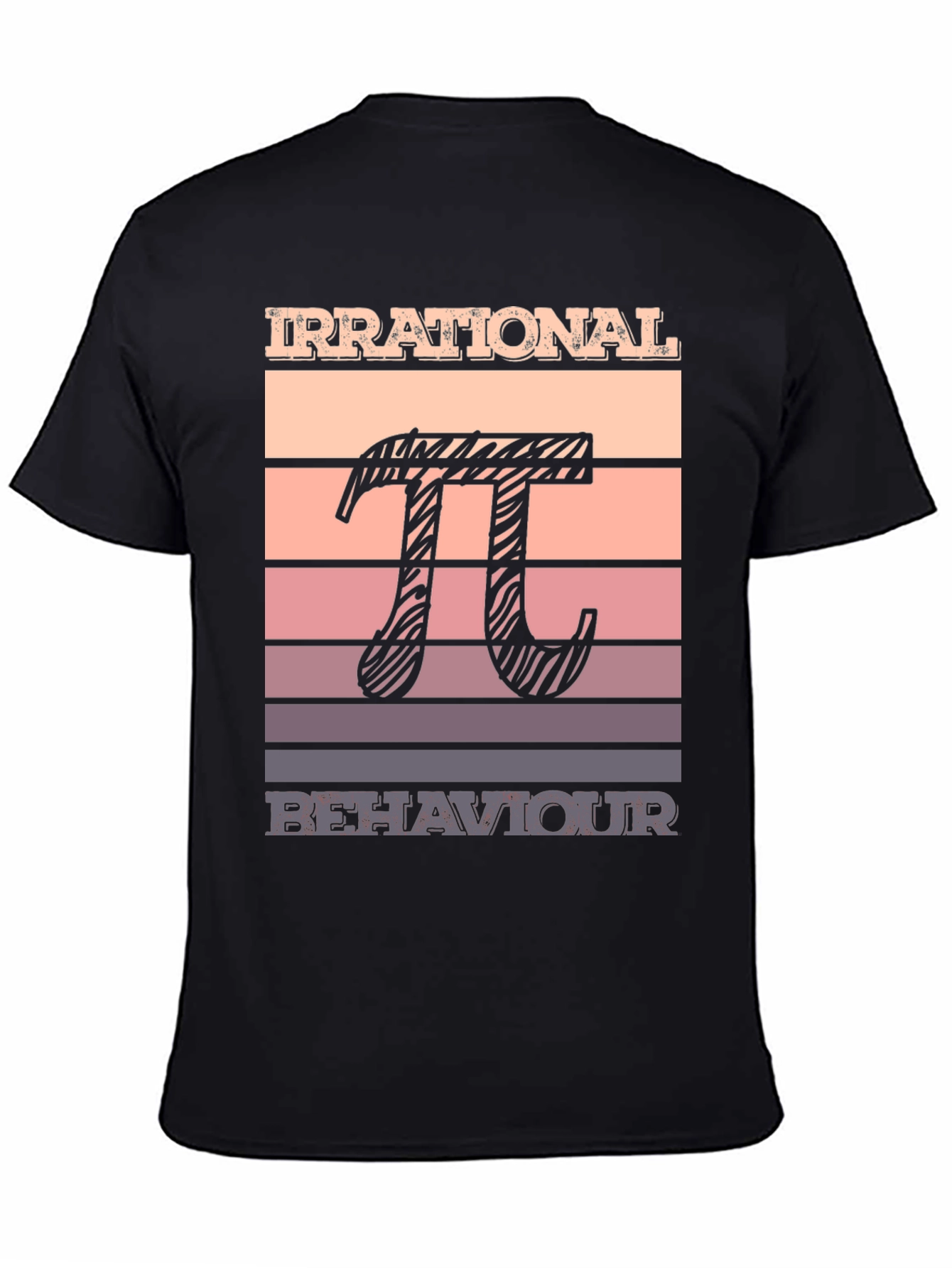 Black Irrational Behaviour T-Shirt - Pi Math Lover Tee view 4