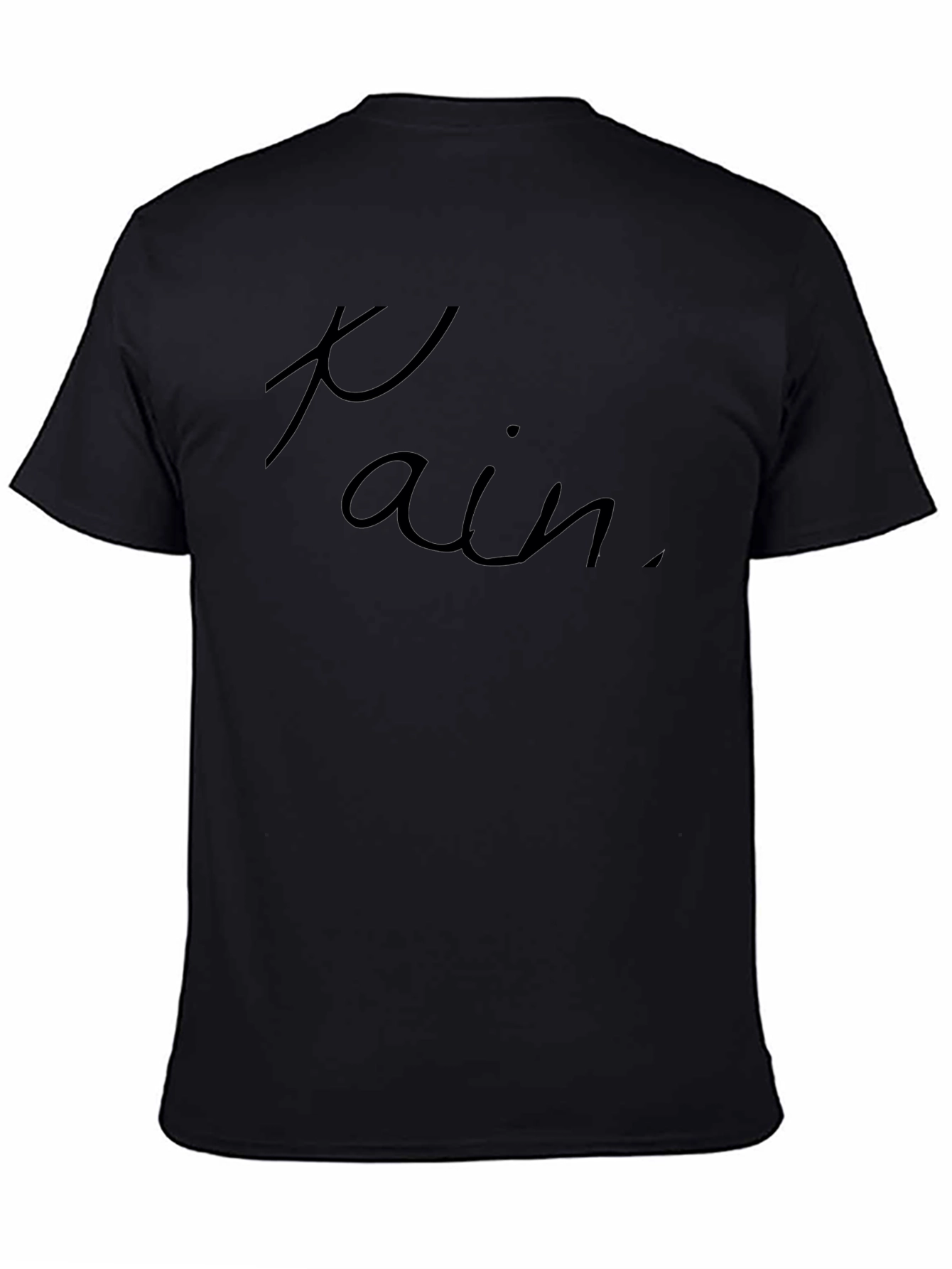 Black Men's Black "Pain" T-Shirt view 4