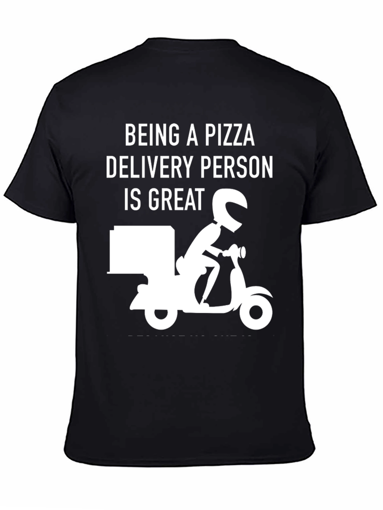 Black Pizza Delivery Person T-Shirt - Great Gift! view 4