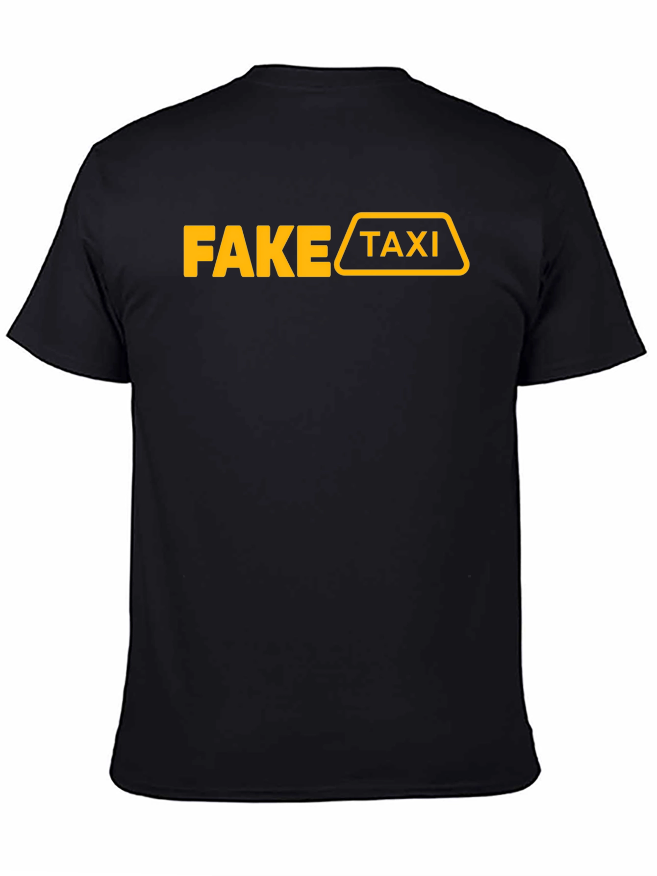 Black Fake Taxi Graphic T-Shirt Funny Adult Humor Tee view 4