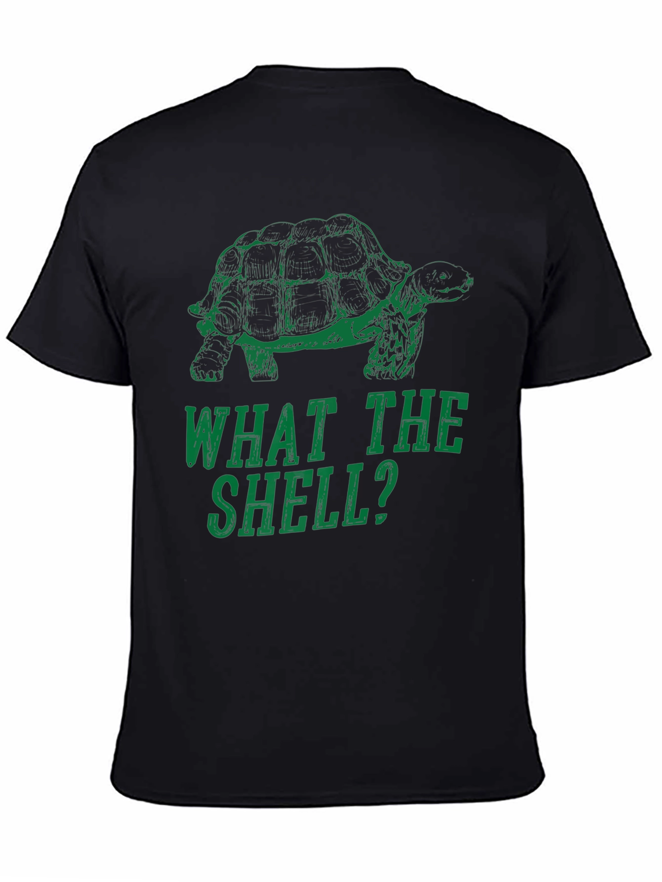 Black What the Shell? Turtle Graphic T-Shirt view 4