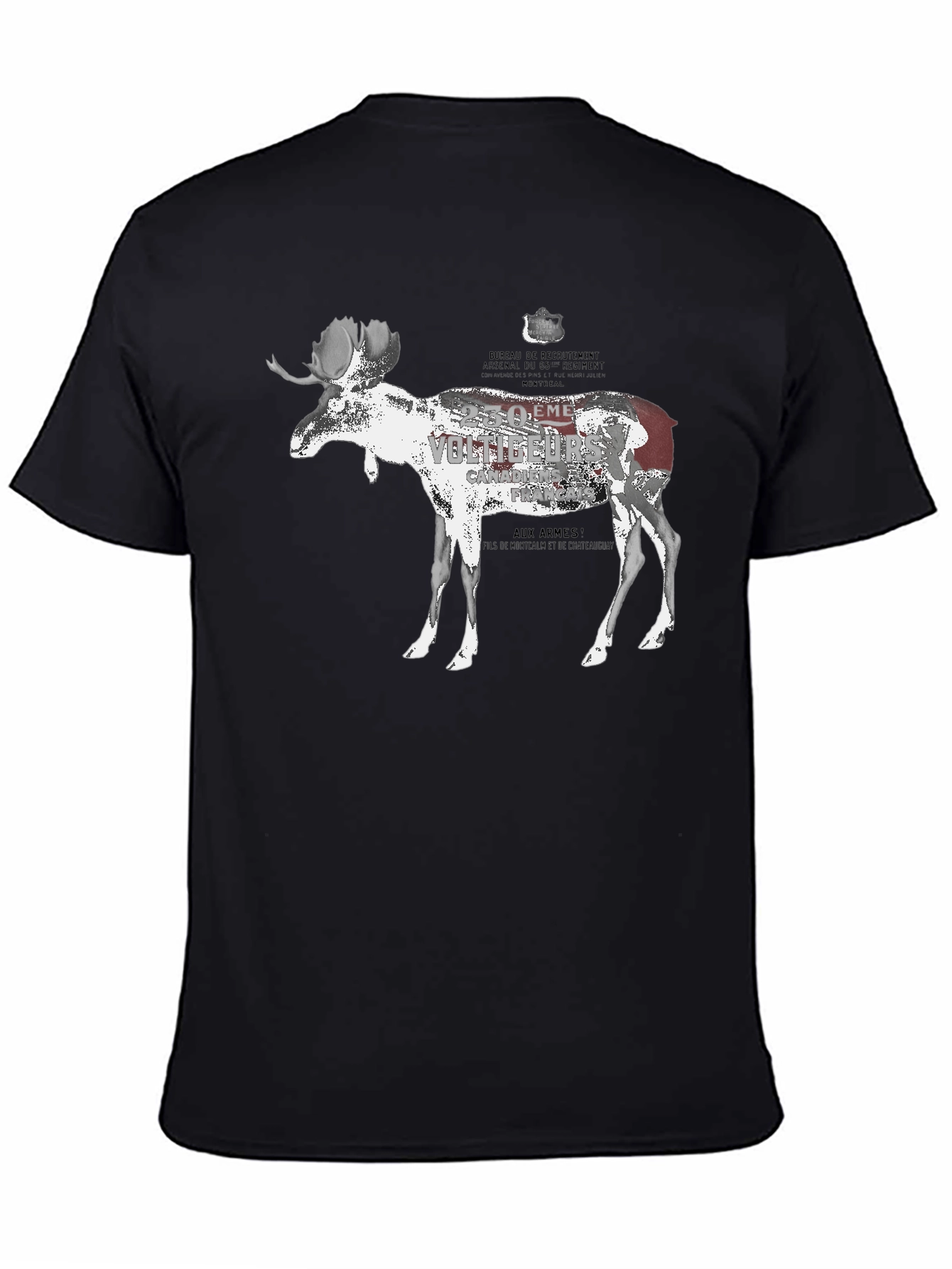 Black Moose Graphic Tee - Black Casual T-Shirt view 4