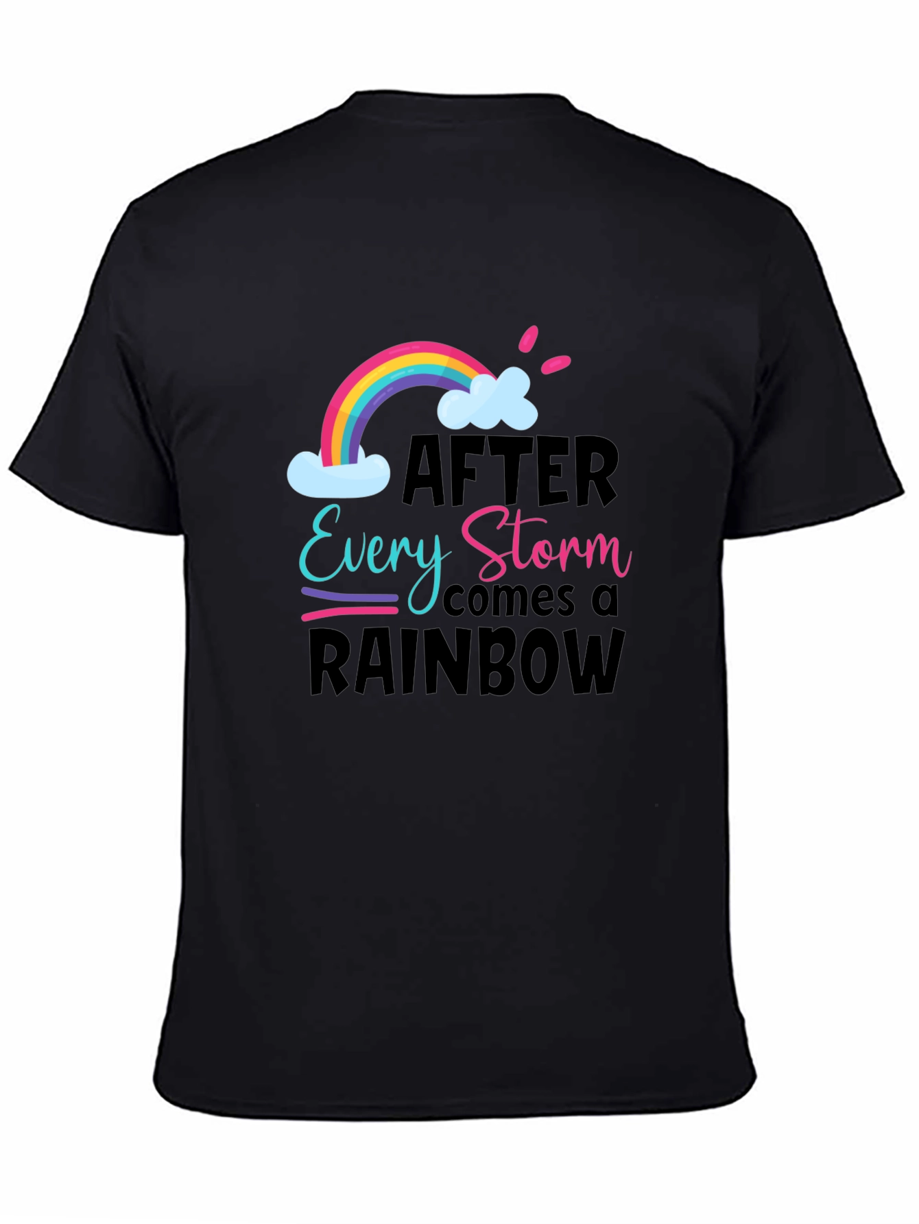 Black Rainbow After the Storm Graphic Tee view 4