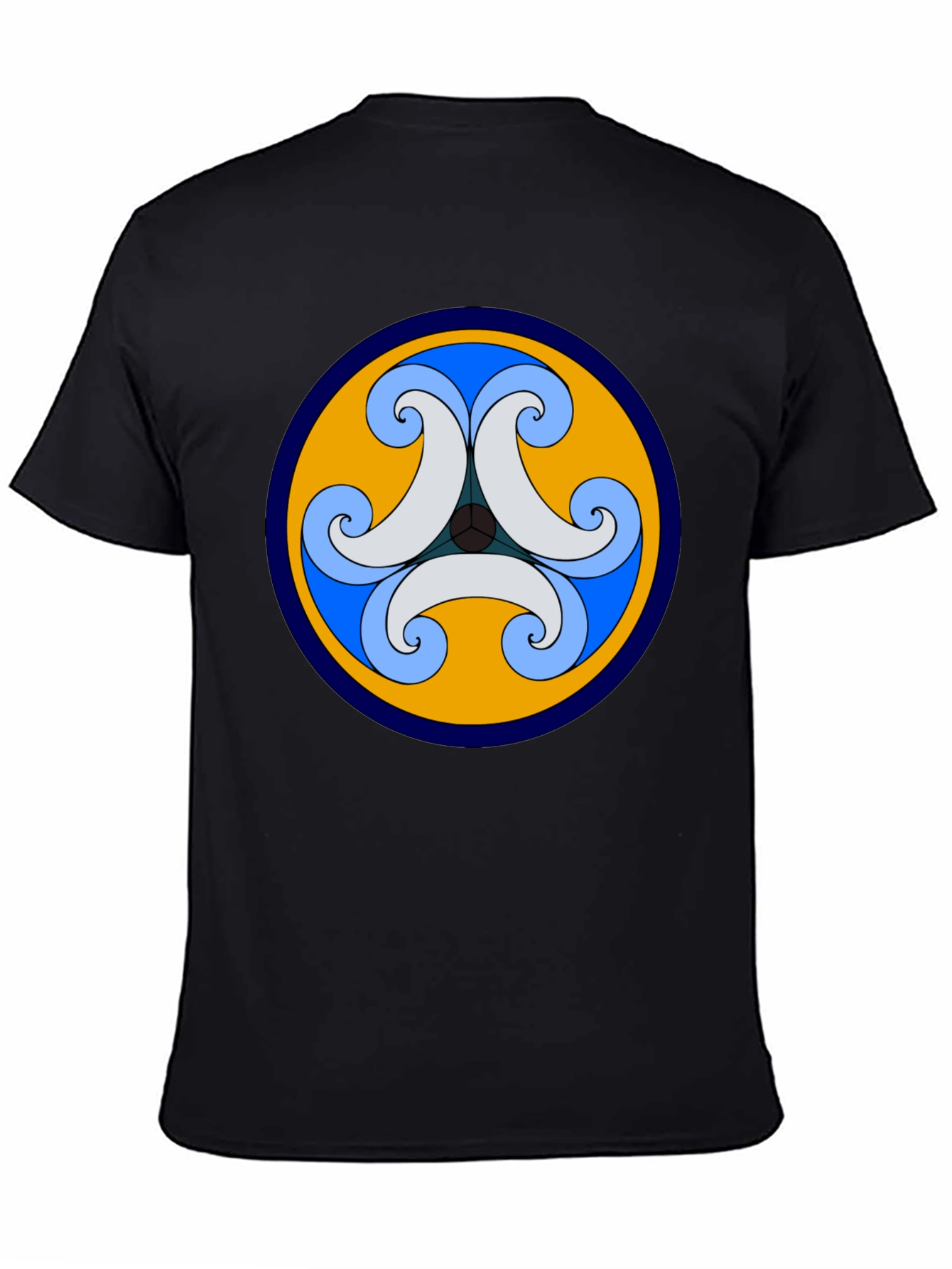 Black Triskelion Graphic Tee - Stylish Men's Black T-Shirt view 4