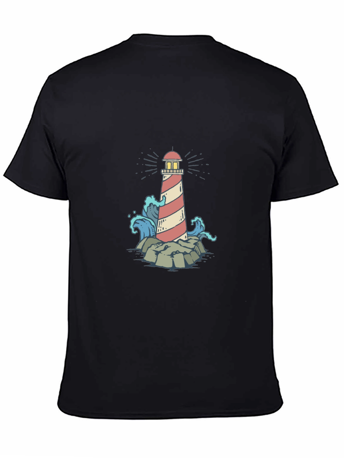Black Lighthouse Graphic Print Tee view 4
