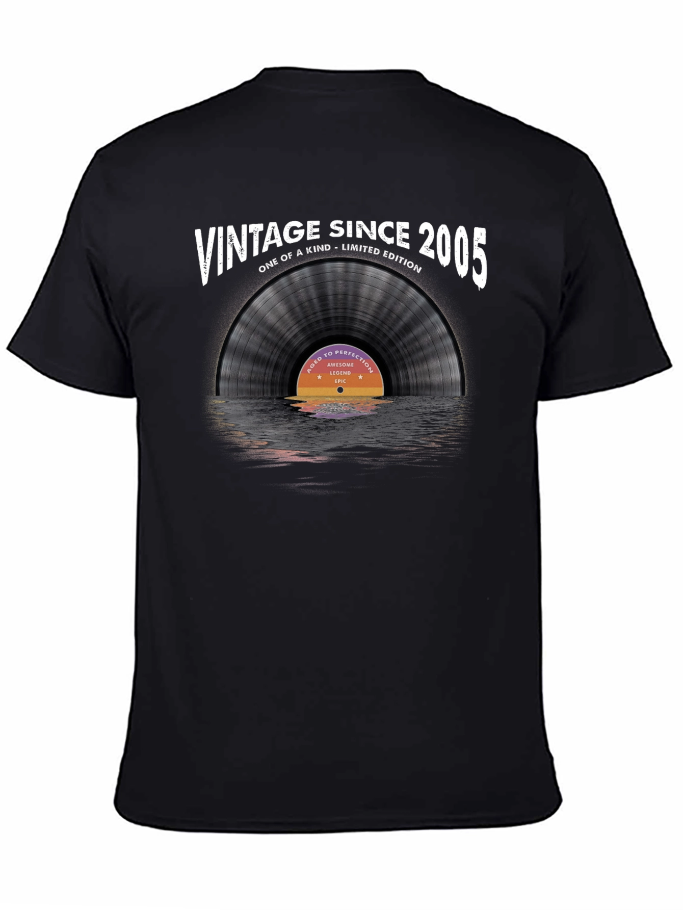Black Vintage Since 2005 Record T-Shirt view 4