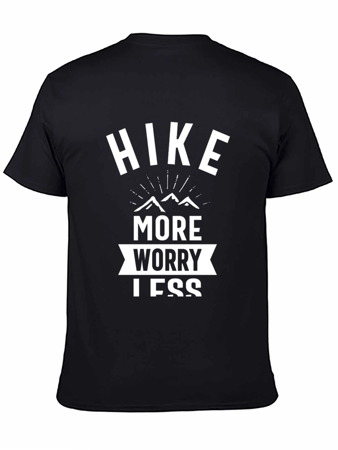 Black Hike More Worry Less Graphic Tee - Black T-Shirt view 4